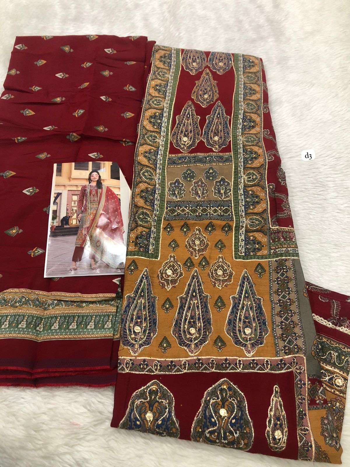 Falah Premium Collection code - 30519 Falah Designer Suits-02