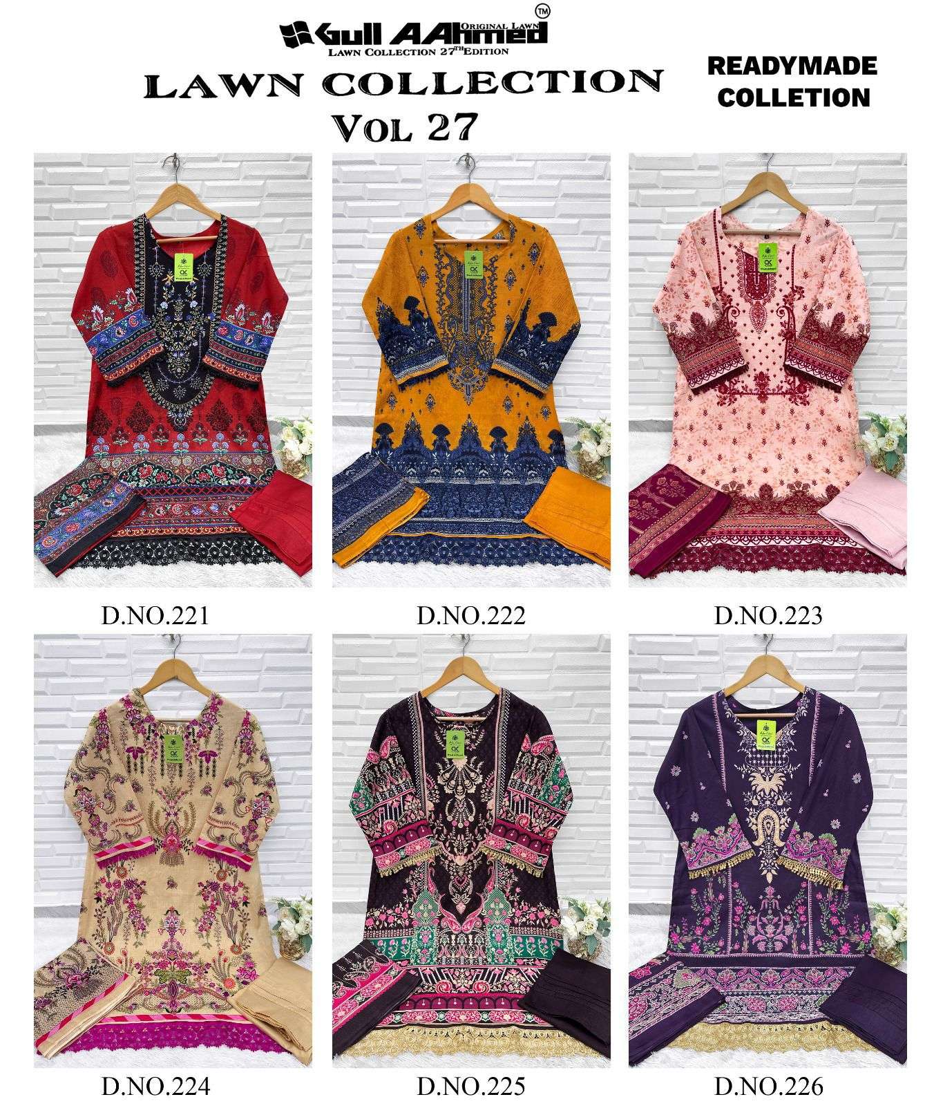 GULLAAHMED LAWN VOL 27 STICH SUITS BY GULLAHMED-01-06