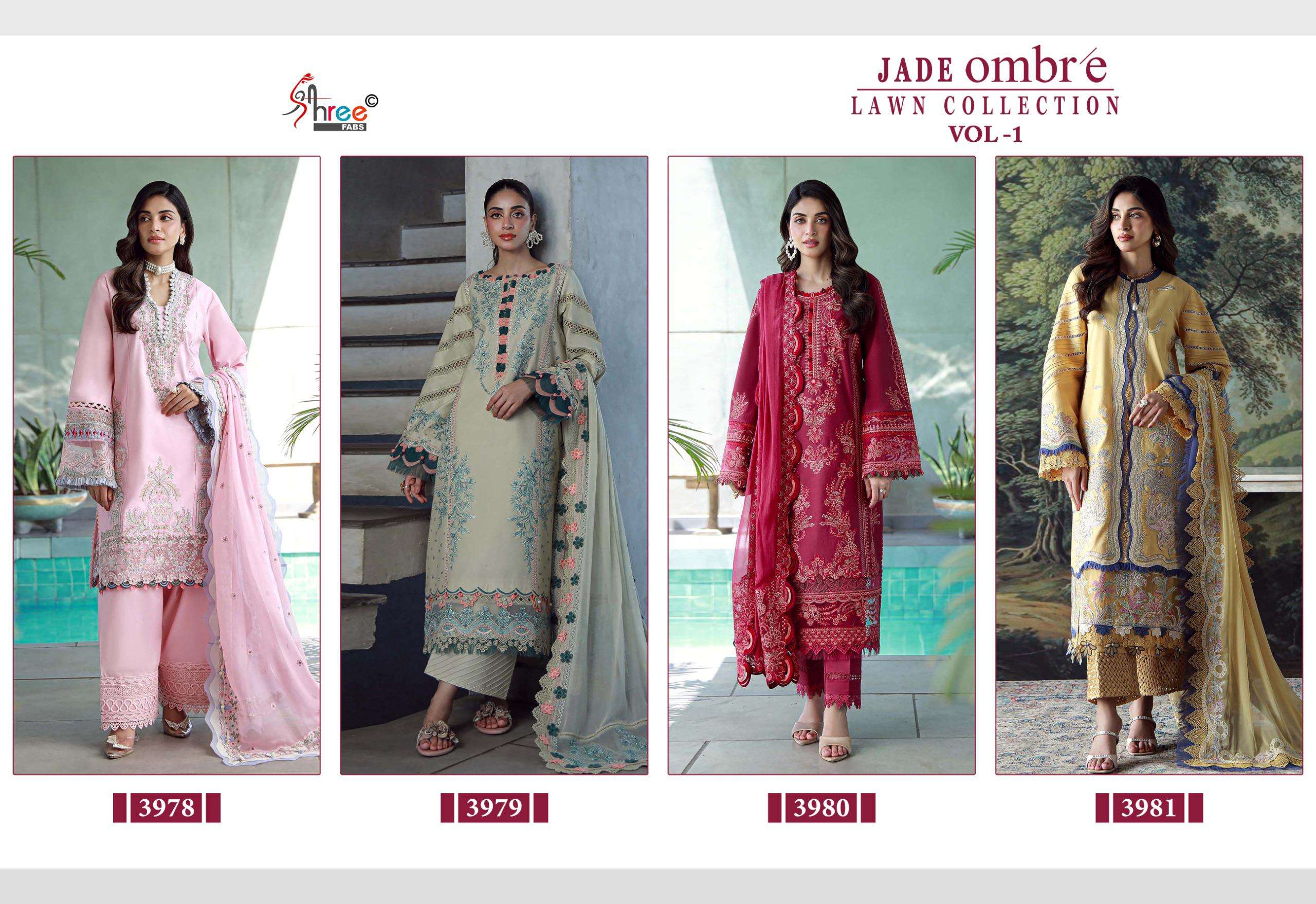 JADE OMBRE lawn collection vol-1 SHREE-01-04