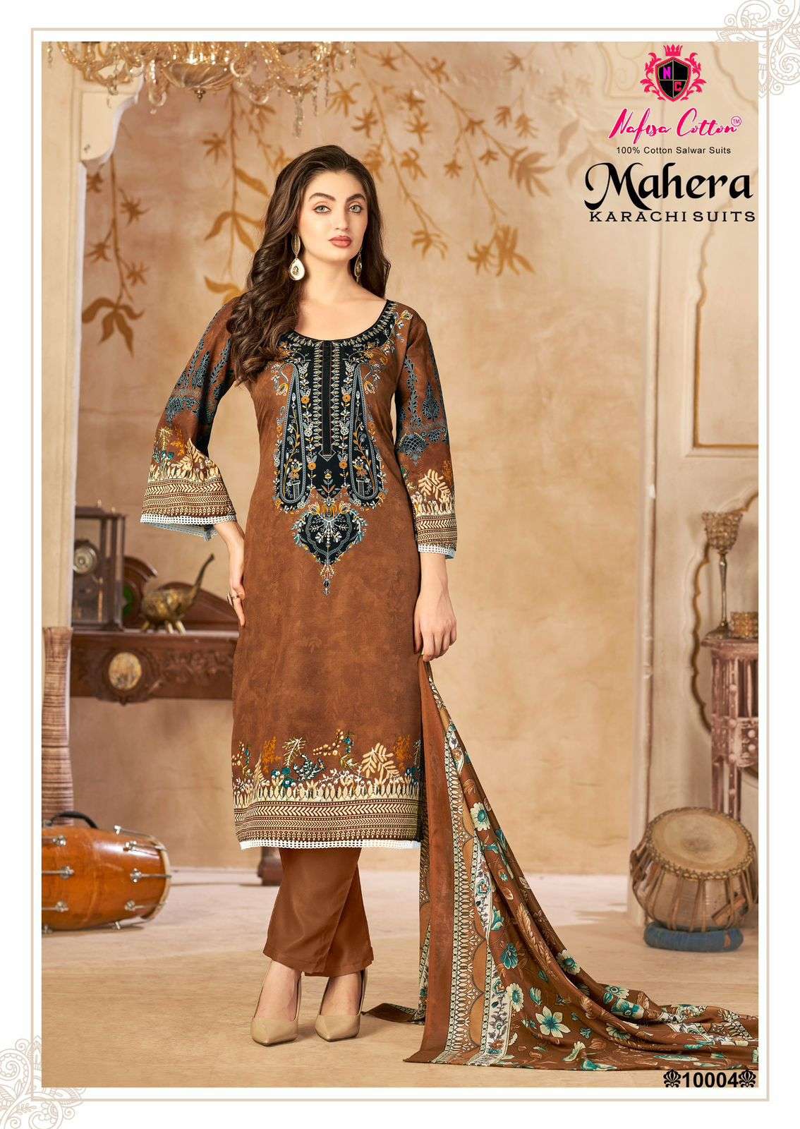 MAHERA KARACHI SUITS VOL 10 BY NAFISHA COTTON-02