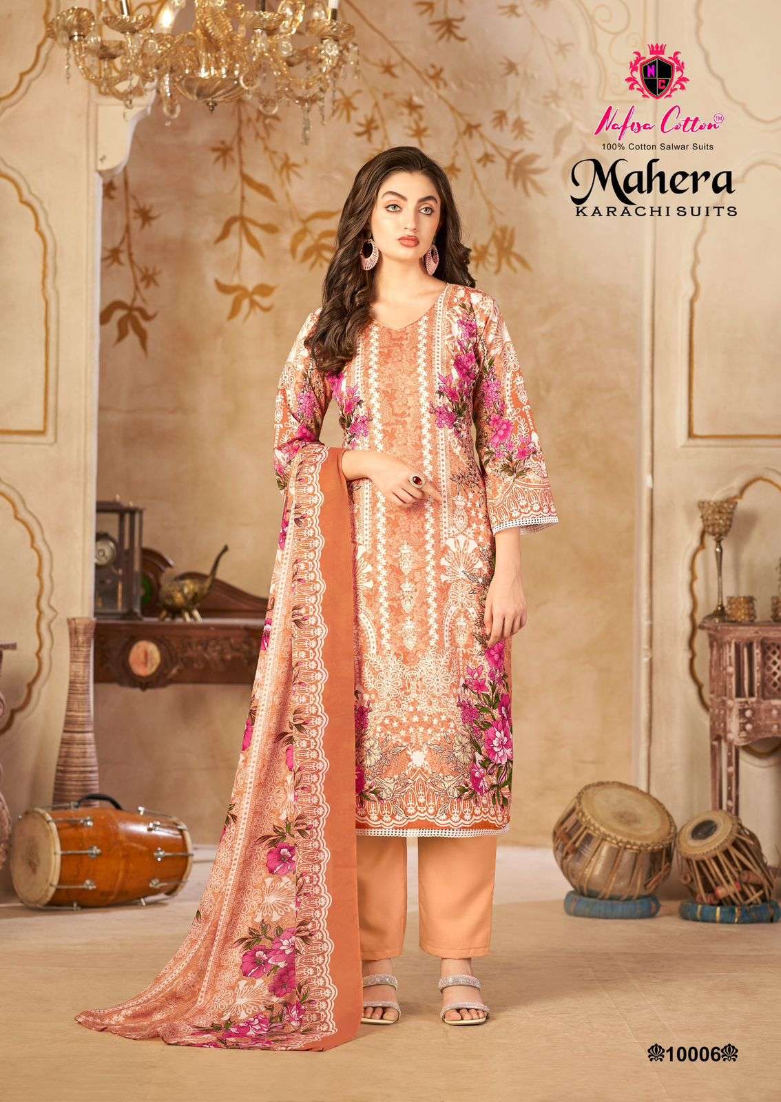 MAHERA KARACHI SUITS VOL 10 BY NAFISHA COTTON-05