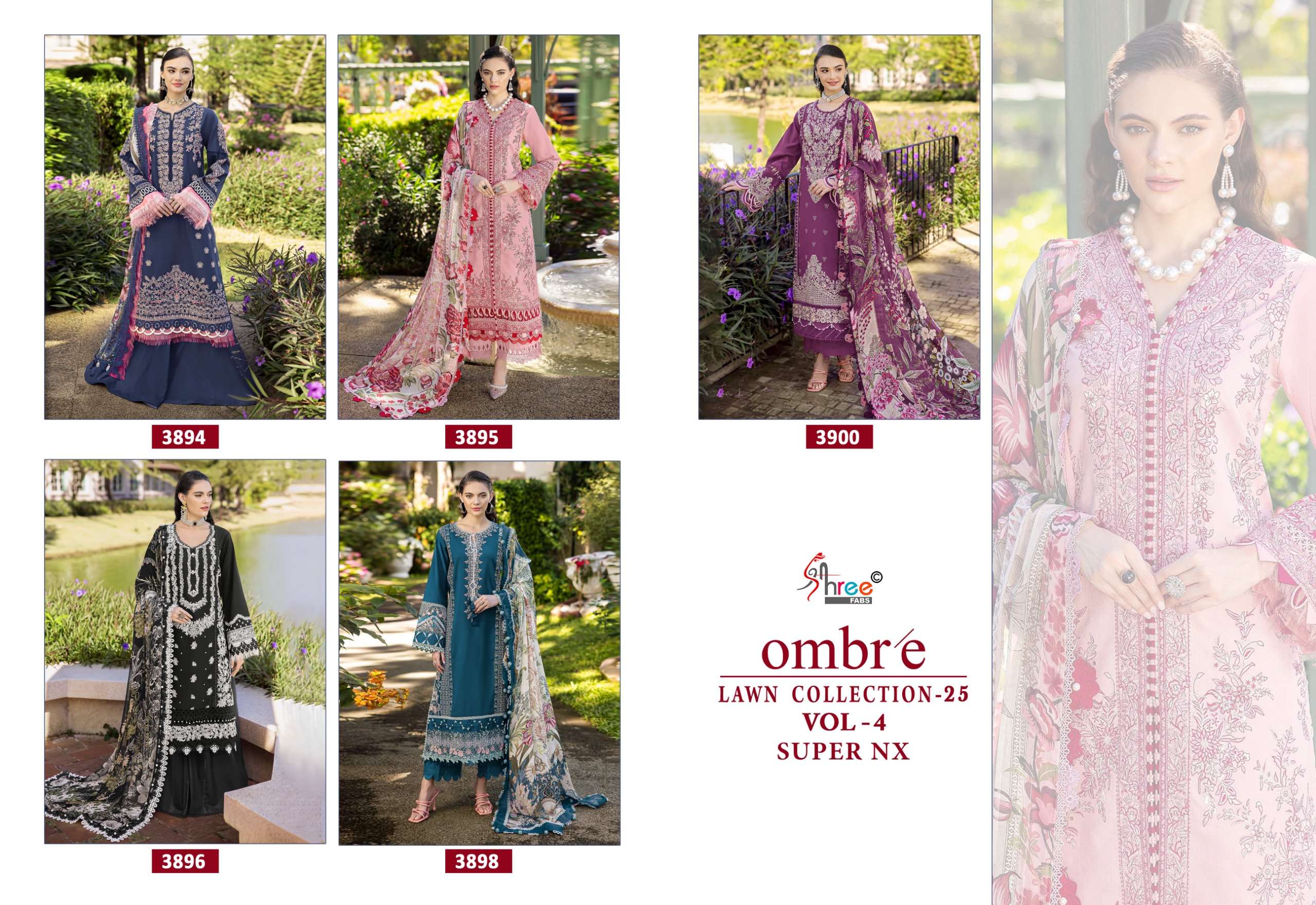 OMBRE LAWN COLLECTION -2025 VOL-4 SUPER NX BY SHREE-01-06