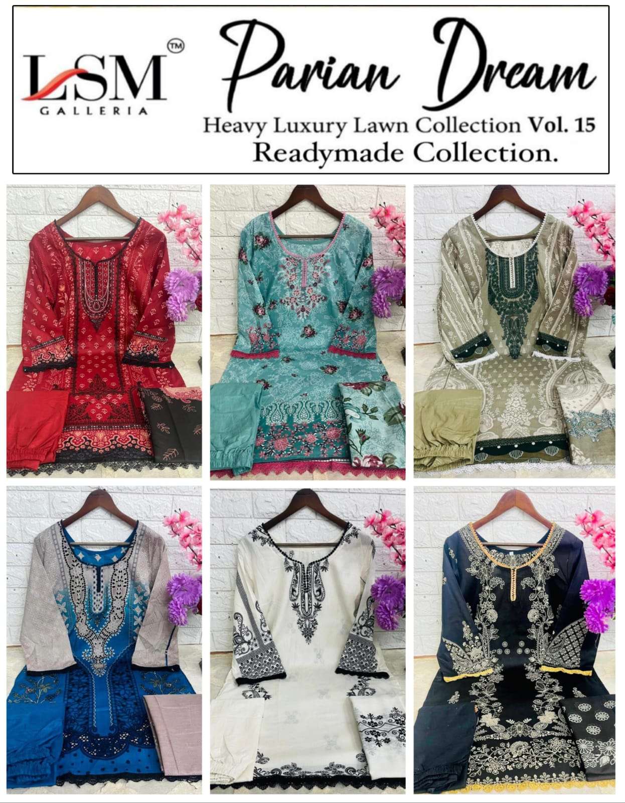 PARIAN DREAM READYMADE HEAVY LUXURY LAWN COLLECTION VOL 15 BY LSM-01-06