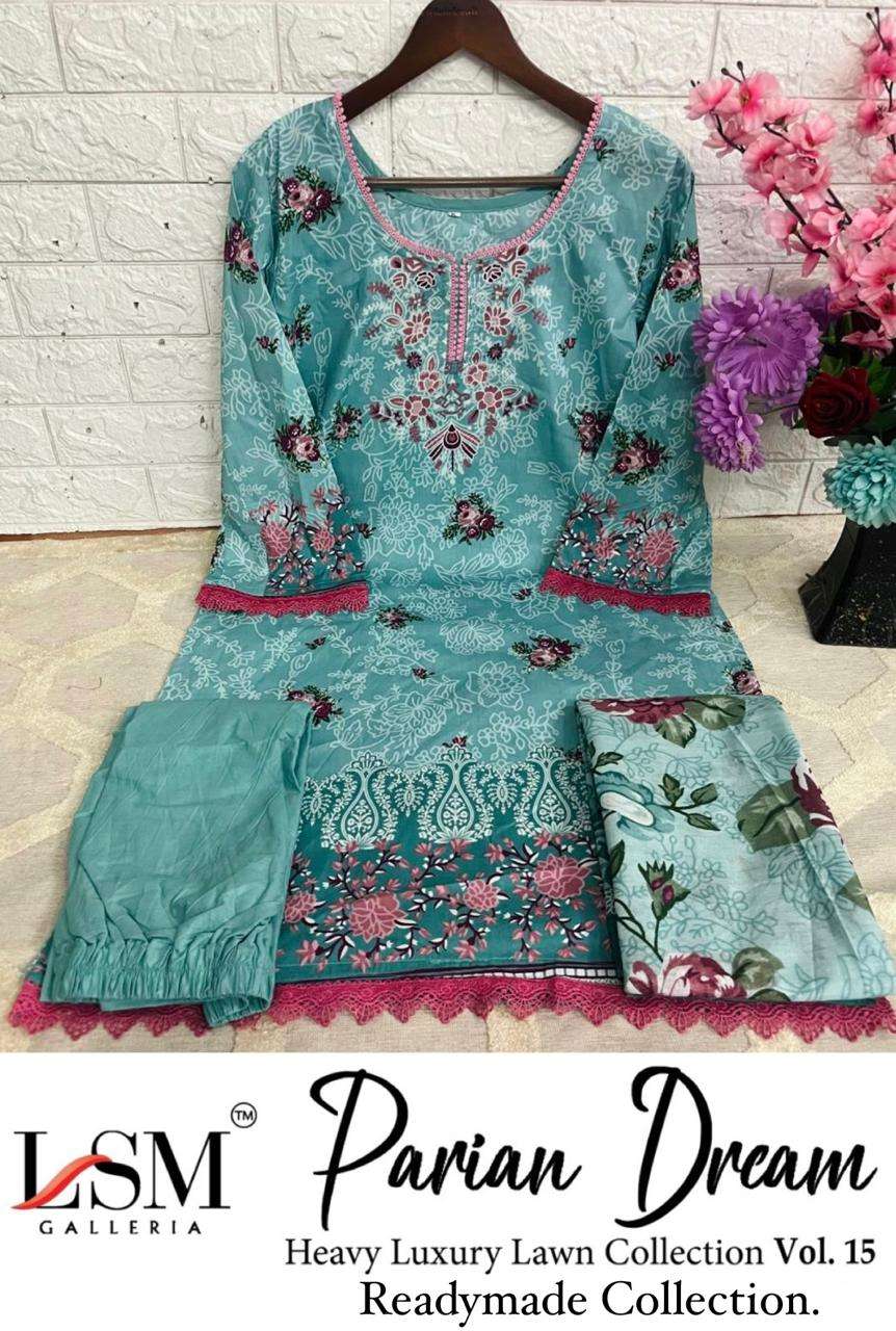 PARIAN DREAM READYMADE HEAVY LUXURY LAWN COLLECTION VOL 15 BY LSM-02