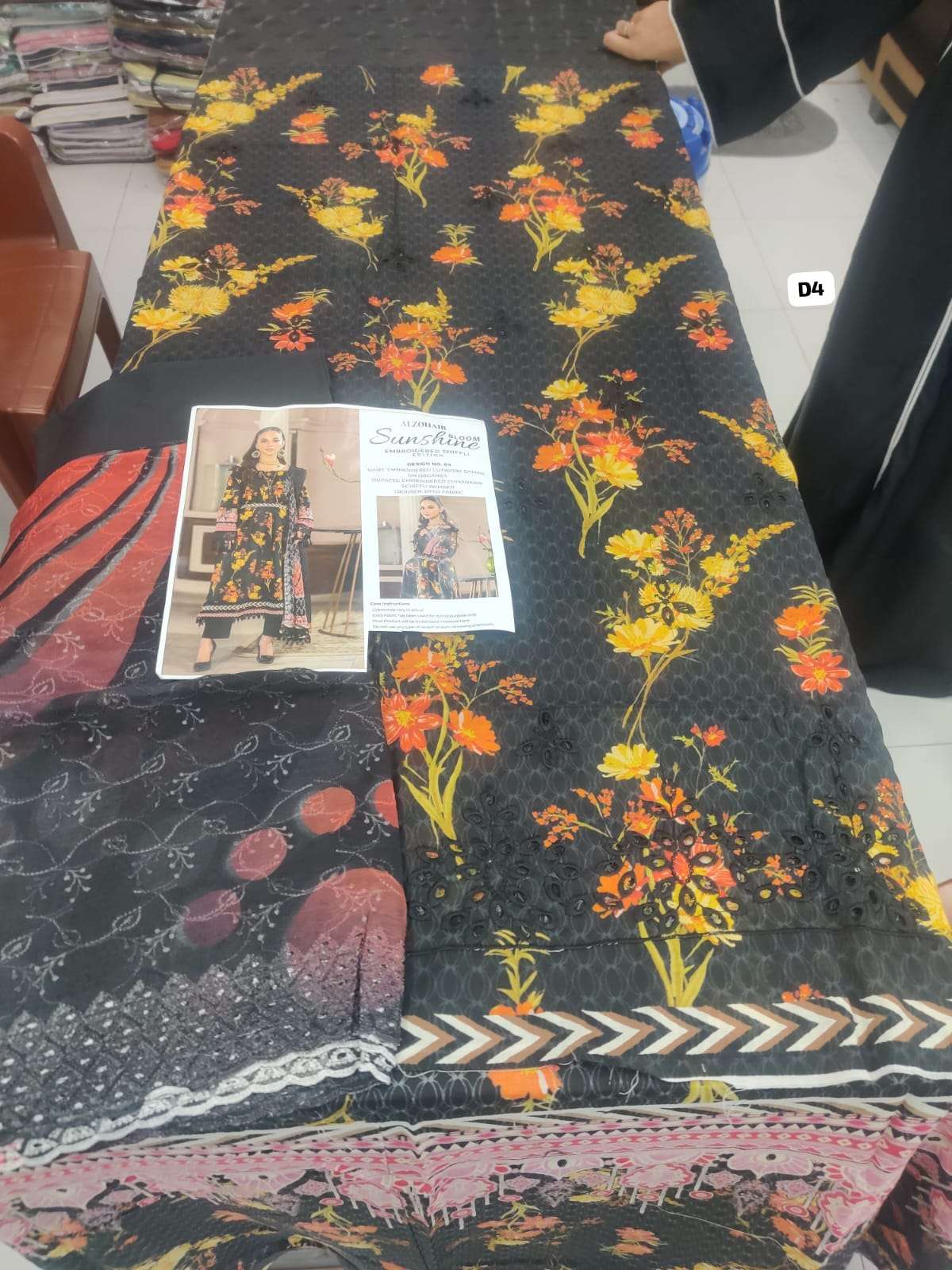 SUNSHINE Bloom Embroidered SCHIFFLI Edition by Al Zohaib-21