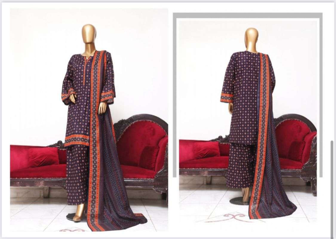 BIN SAEED Exclusive Printed with Farshi Shalwar Volume - 2 By BIN SAEED-06