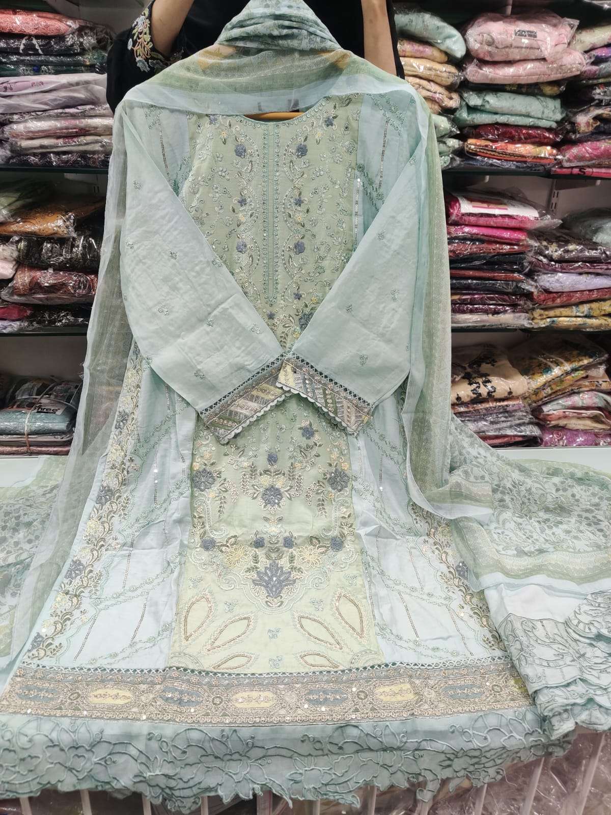 BIN SAEED LUXURY EMBROIDERED STITCHED LAWN 2025 BY BIN SAEED-04