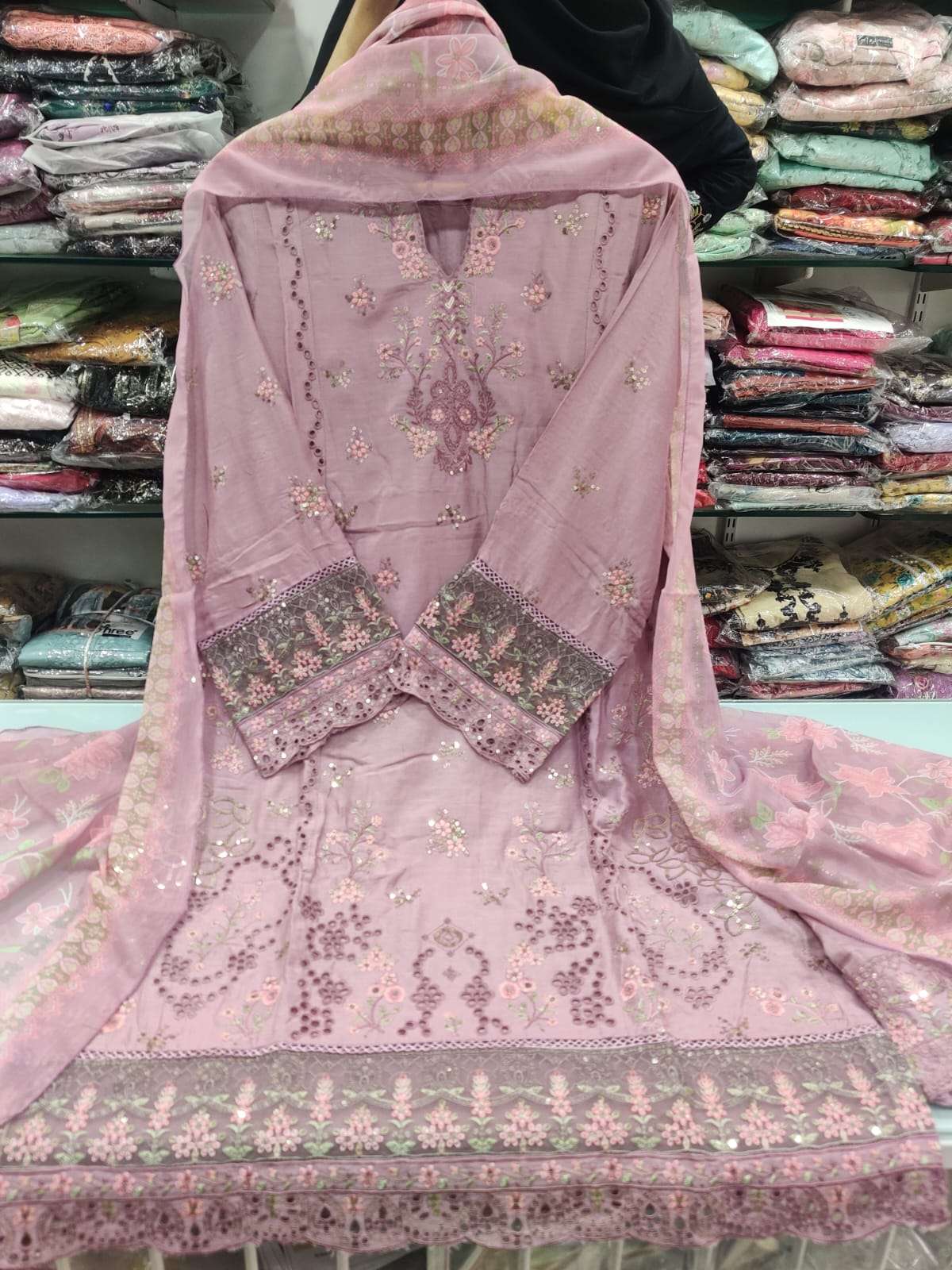 BIN SAEED LUXURY EMBROIDERED STITCHED LAWN 2025 BY BIN SAEED-05