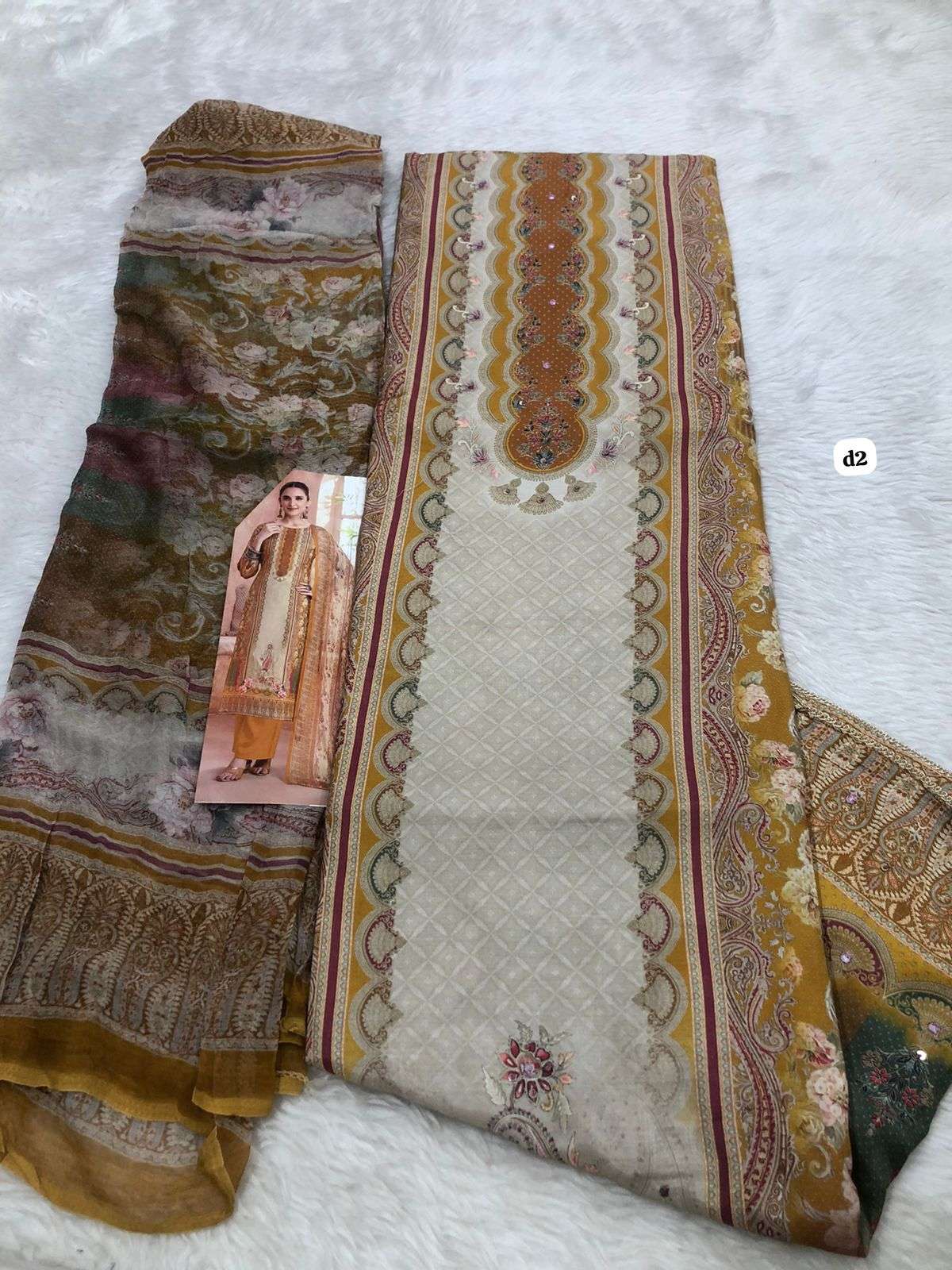 Falah Viscose Maslin Collection code -30509 Falah Designer Suits-01