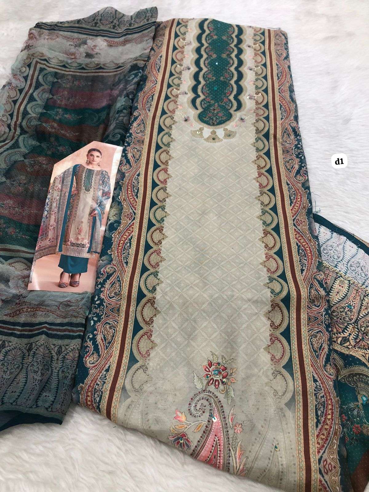 Falah Viscose Maslin Collection code -30509 Falah Designer Suits-02