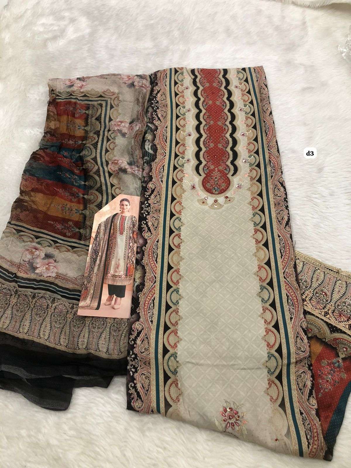 Falah Viscose Maslin Collection code -30509 Falah Designer Suits-03