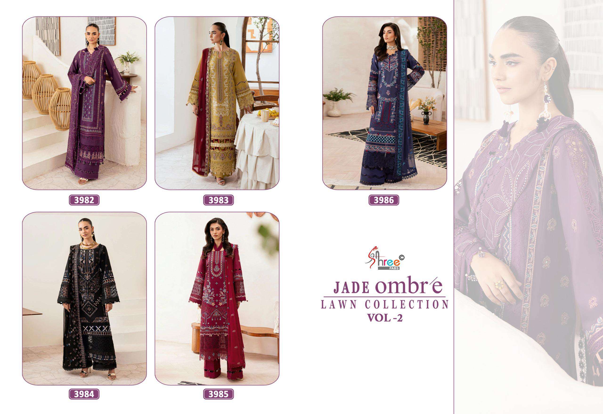 JADE OMBRE lawn collection vol-2 by Shree-01-05