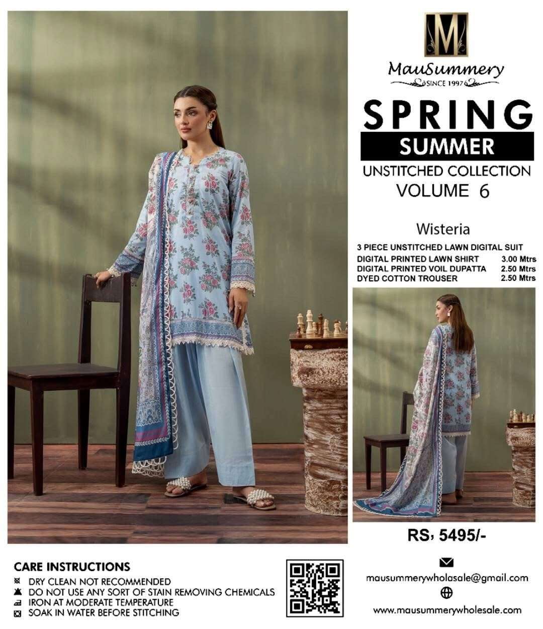 Mausammery Lawn Vol - 6 2025 Open & Model Pic By Mausammery-10