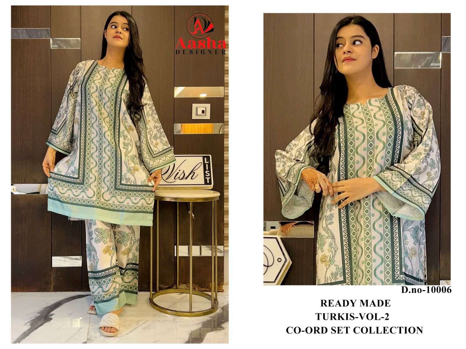 TURKIS READY MADE CO-ORD D NO 10006 by Aasha-02