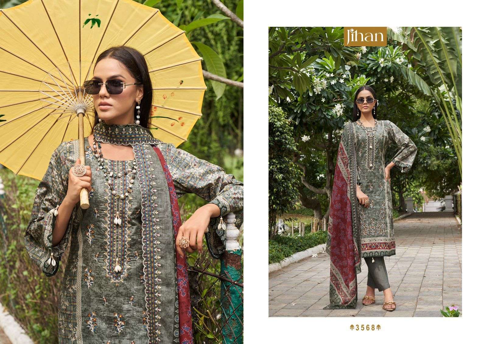 BIN SAEED LAWN COLLECTION VOL -18 BY JIHAN PRESENT-01