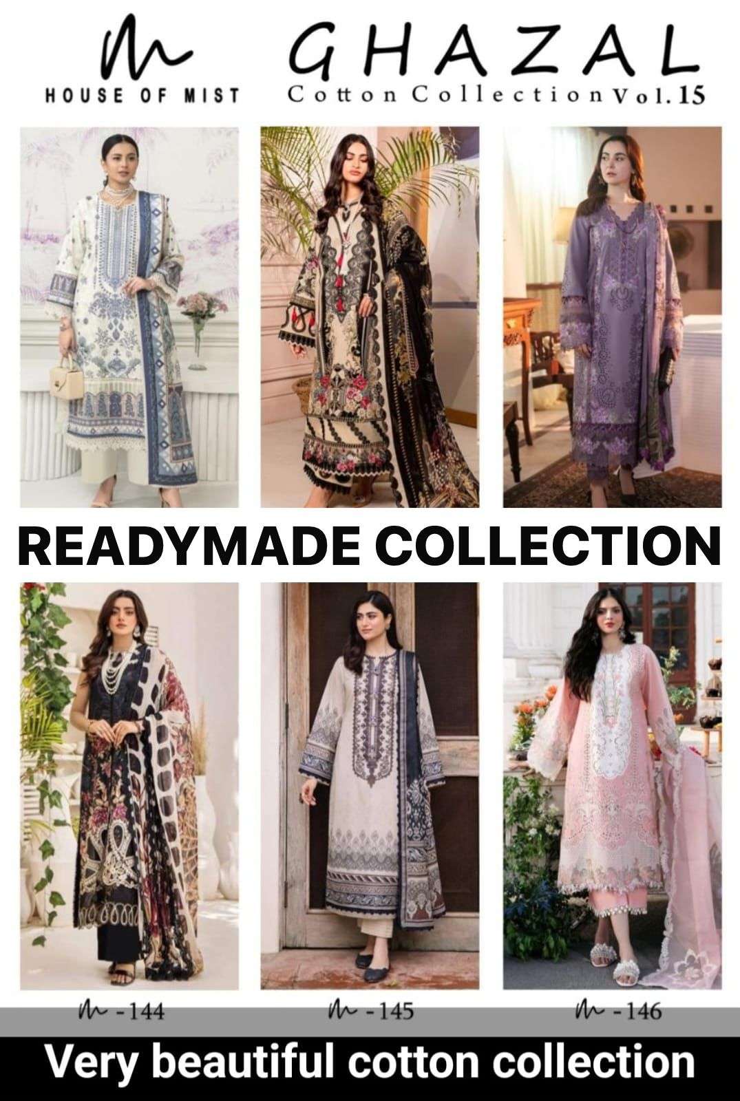 GHAZAL COTTON COLLECTION 15 READY BY HOUSE OF MIST-01-06