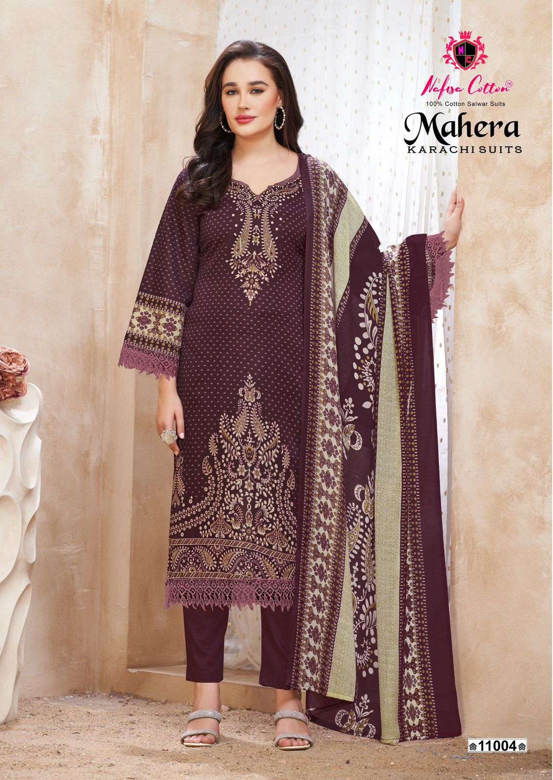 MAHERA KARACHI SUITS VOL 11 BY NAFISA COTTON-03