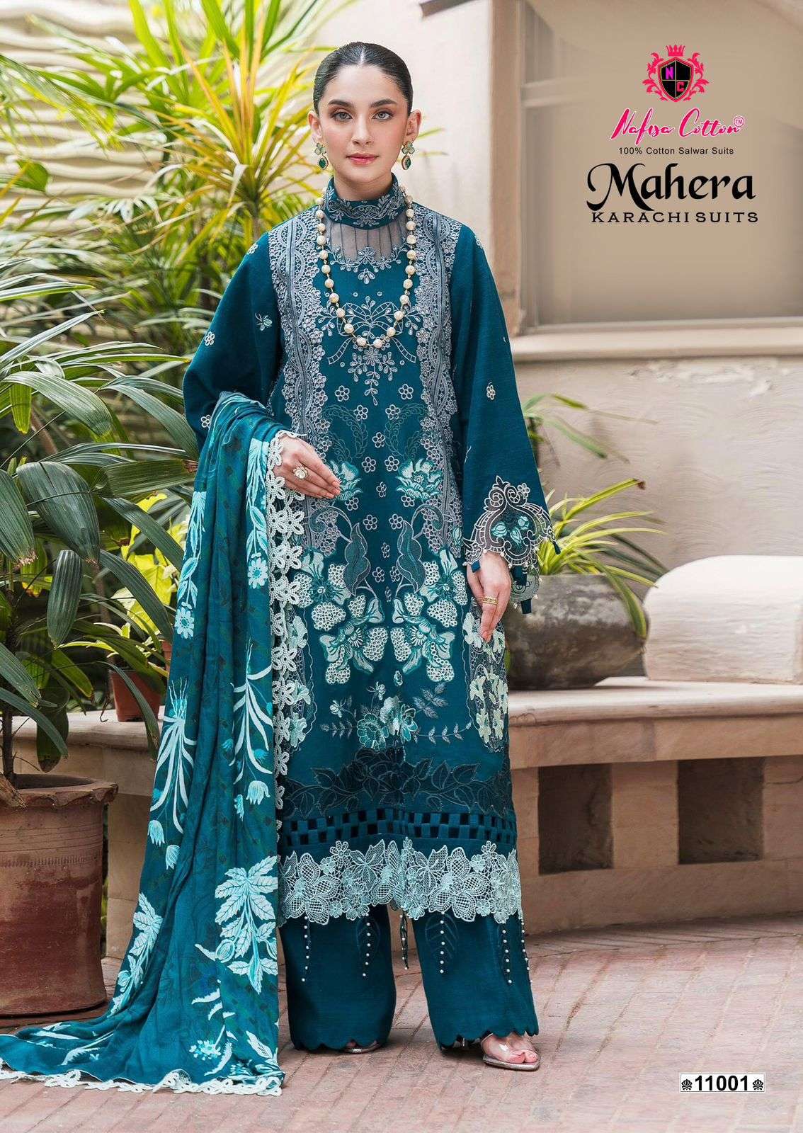 MAHERA KARACHI SUITS VOL 11 BY NAFISA COTTON-06