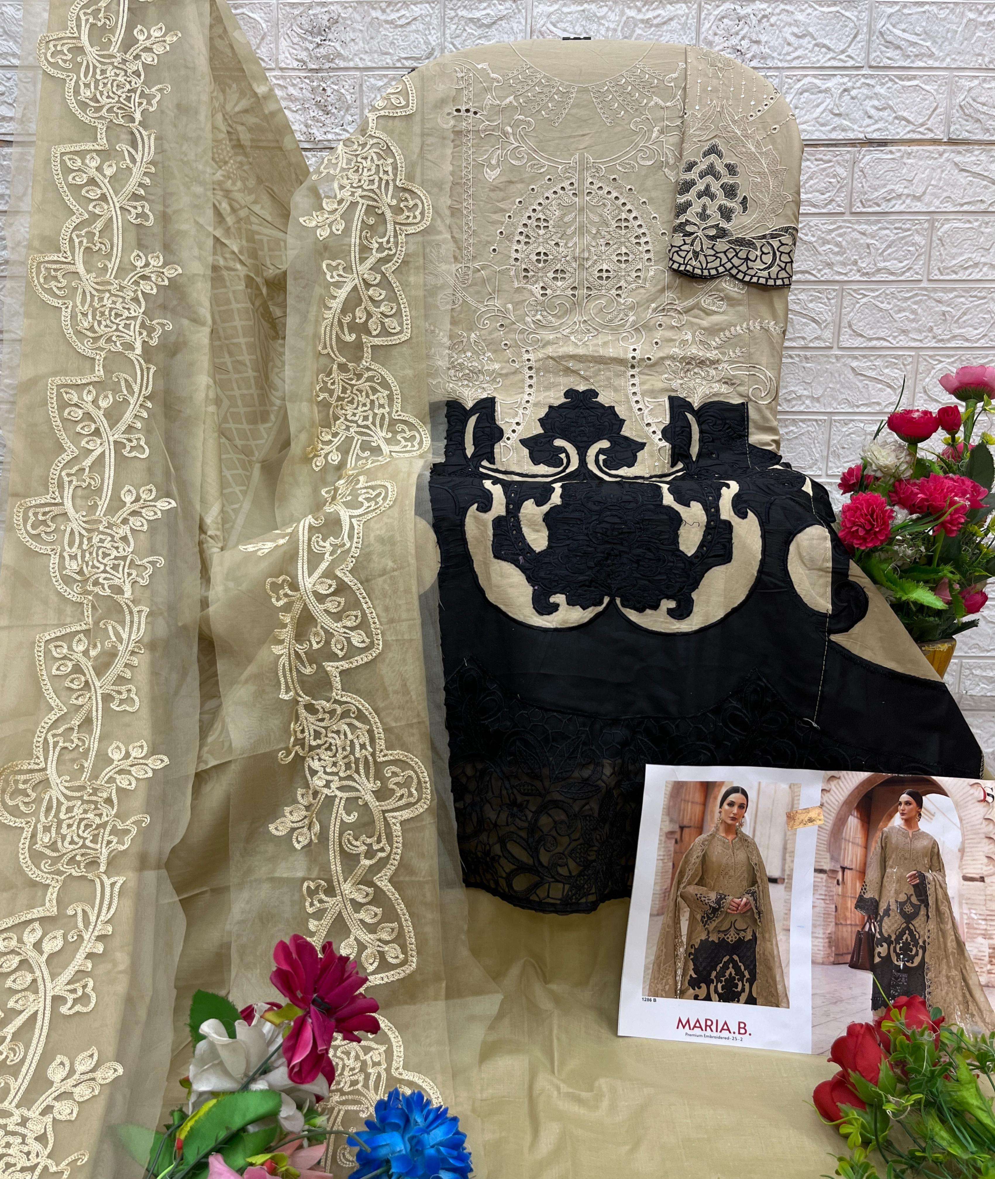 Maria B Premium Embroidered 25-2 Dno: 1286 by DEEPSY SUITS-06