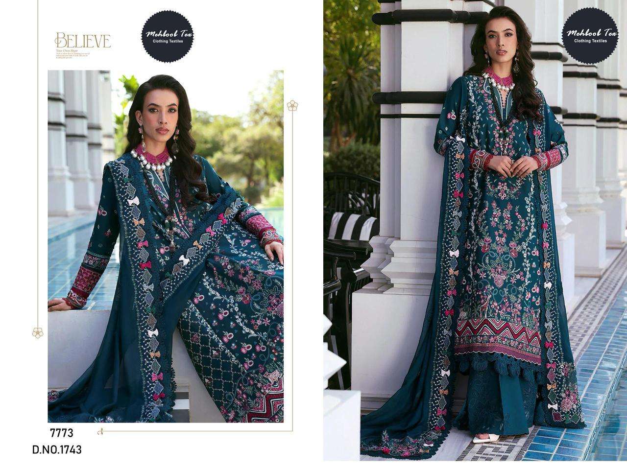 OMBRE PREMIUM VOL-4 D No -1743 & 1744 by MEHBOOB TEX-01-04