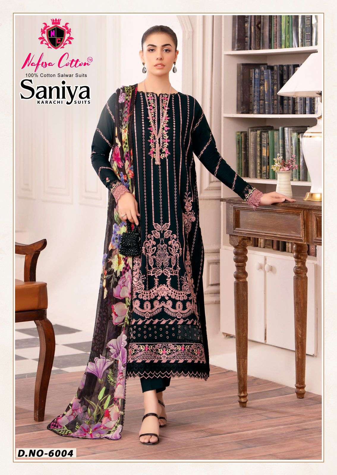 SANIYA KARACHI SUITS VOL 06 NAFISHA COTTON-06
