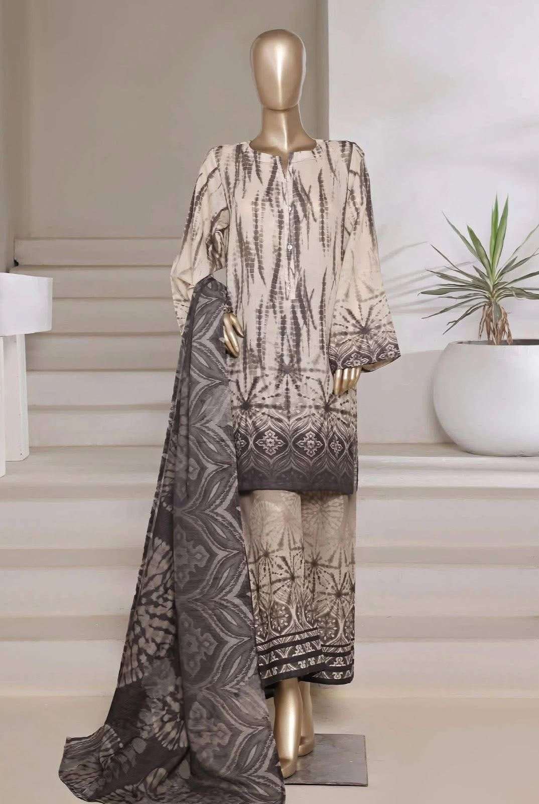 Shimmered Cambric 3Pc Volume - 01 Collection 2025 Model & Open Pic by Sadabahar-03