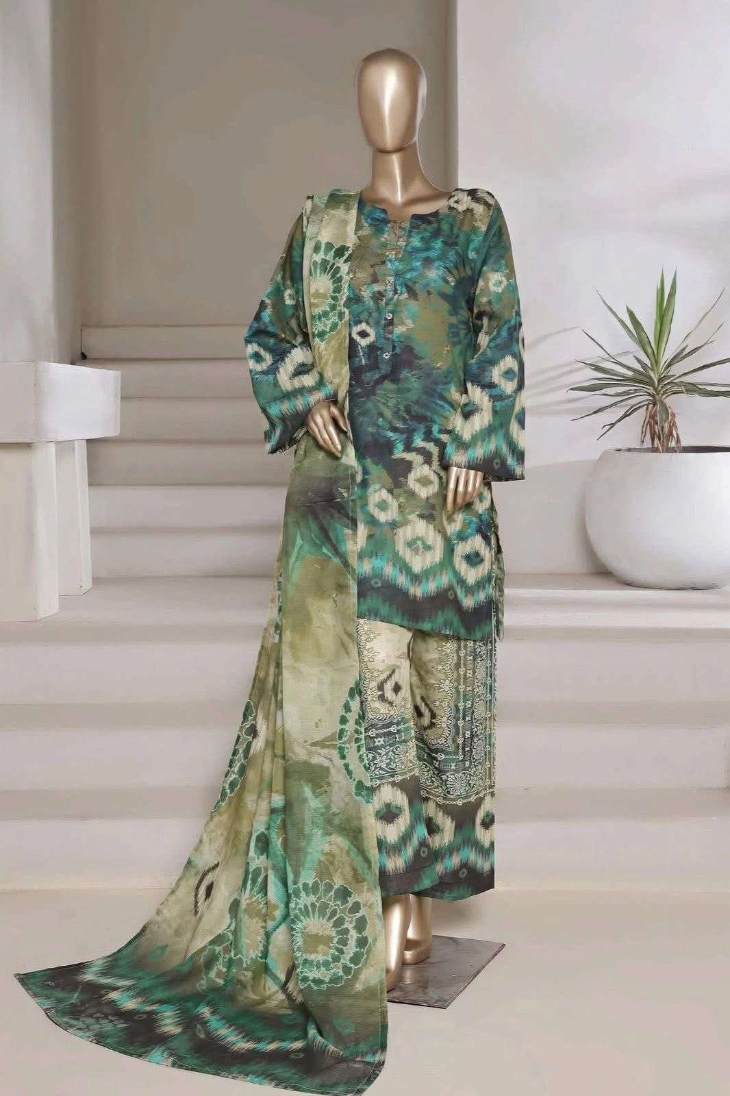 Shimmered Cambric 3Pc Volume - 01 Collection 2025 Model & Open Pic by Sadabahar-09