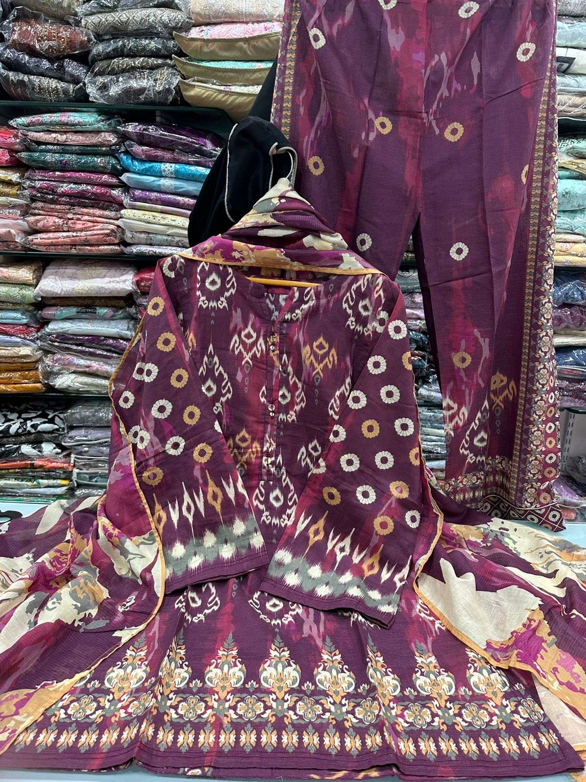 Shimmered Cambric 3Pc Volume - 01 Collection 2025 Model & Open Pic by Sadabahar-12