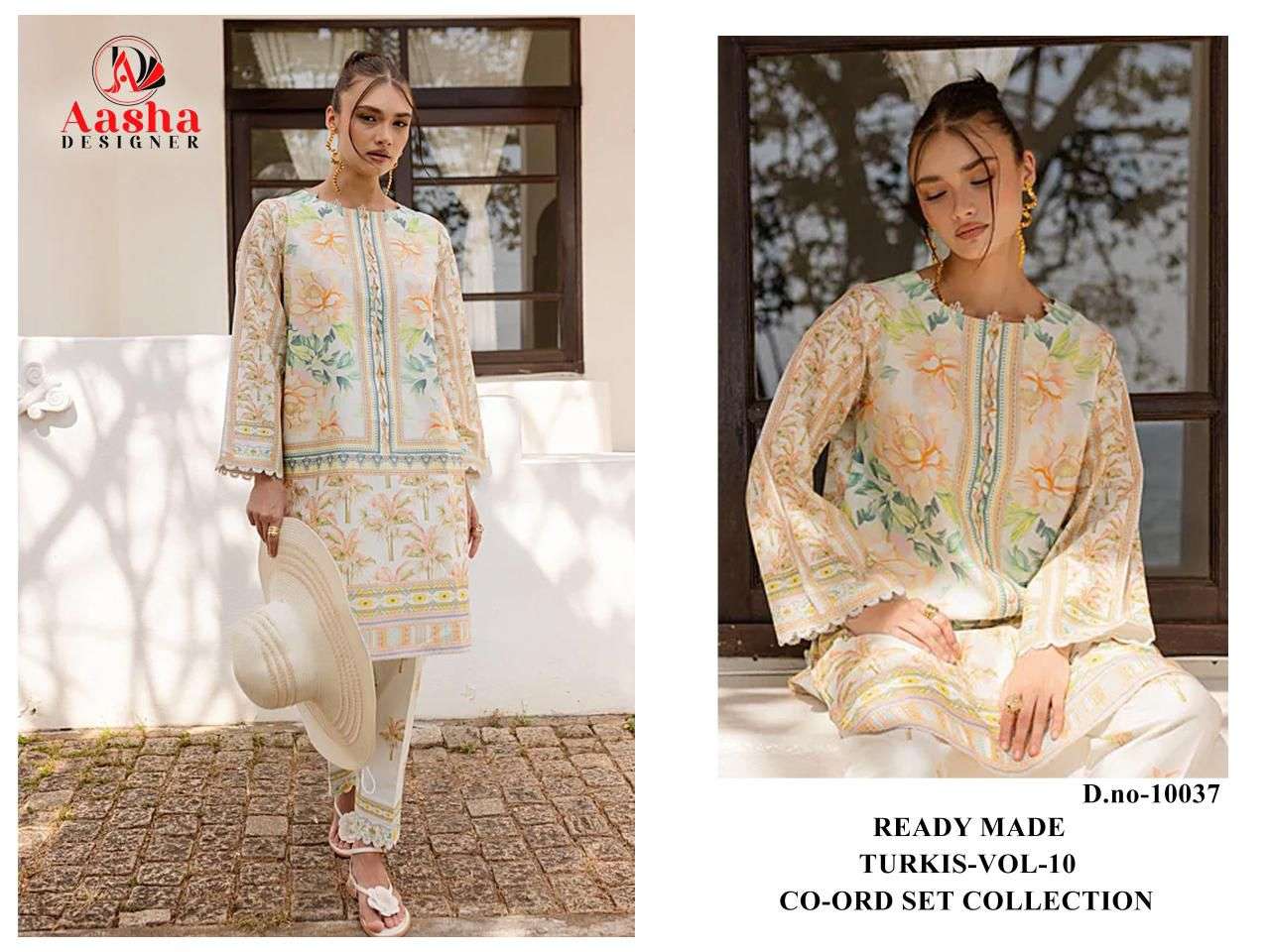 TURKIS VOL-10 READY MADE CO-ORD SET D NO 10037,10040 by Aasha-02