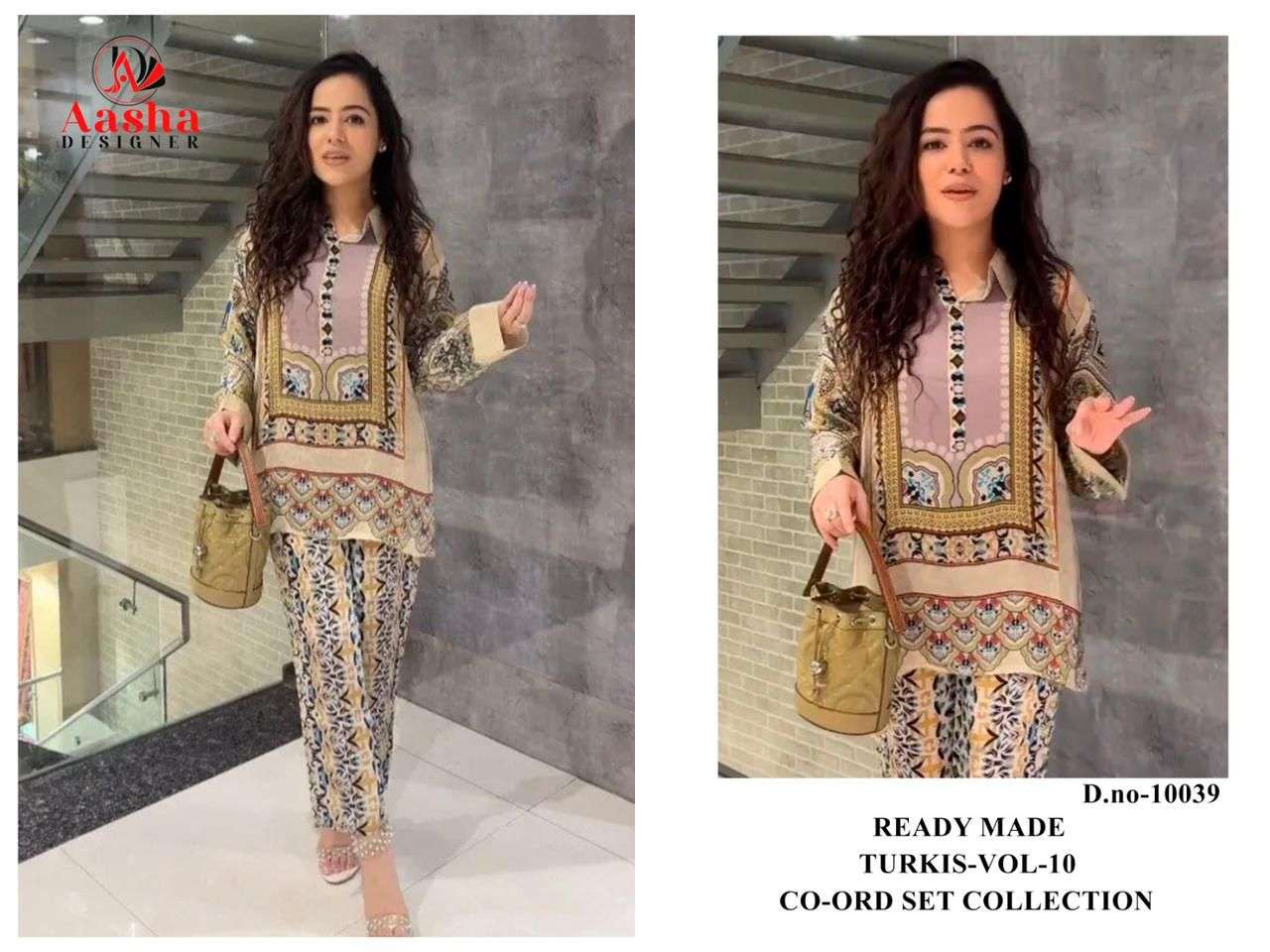 TURKIS VOL-10 READY MADE CO-ORD SET D NO 10037,10040 by Aasha-04