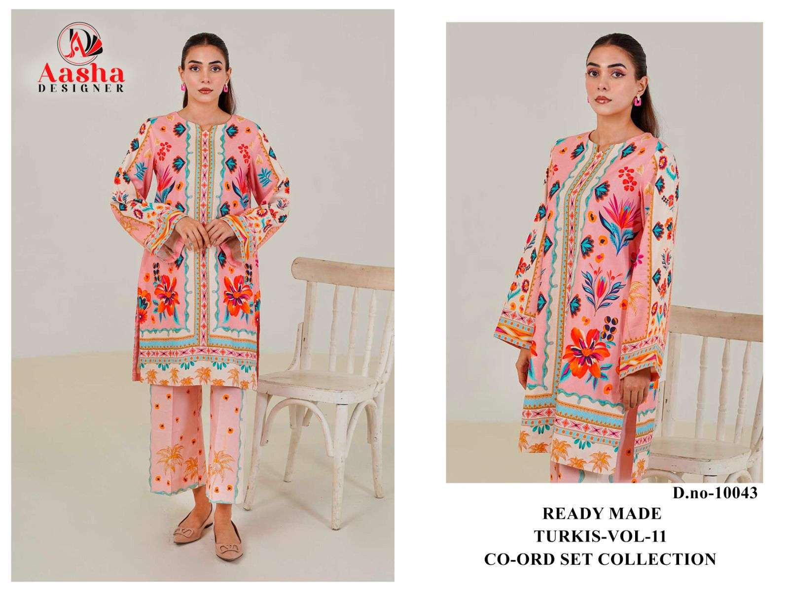 TURKIS VOL-11 READY MADE CO-ORD SET D NO 10041,10044 by Aasha-01