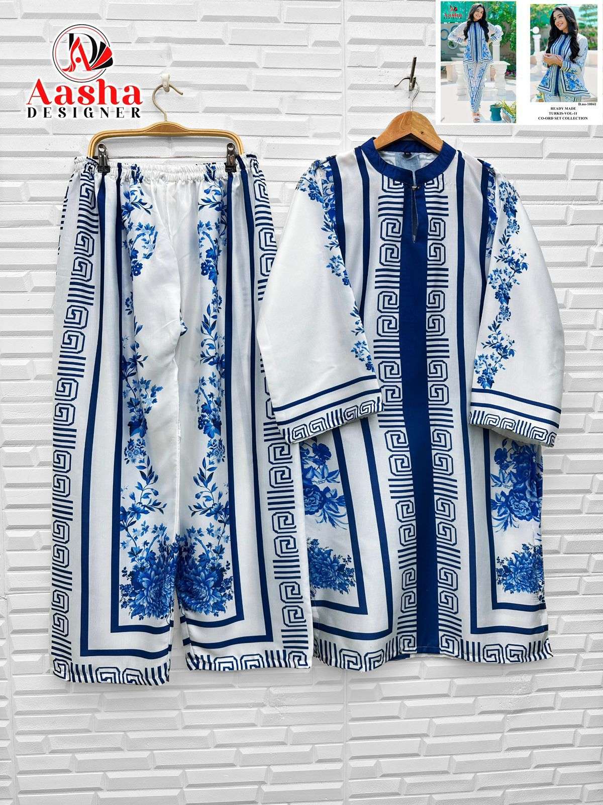 TURKIS VOL-11 READY MADE CO-ORD SET D NO 10041,10044 by Aasha-08