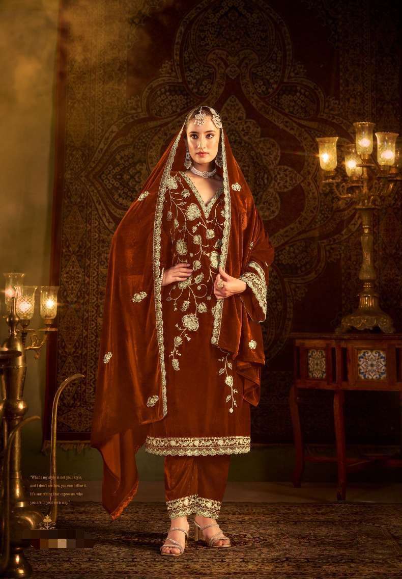 Premium Velvet Collection Winter Luxury Vol 2 by Kalamkaari-48