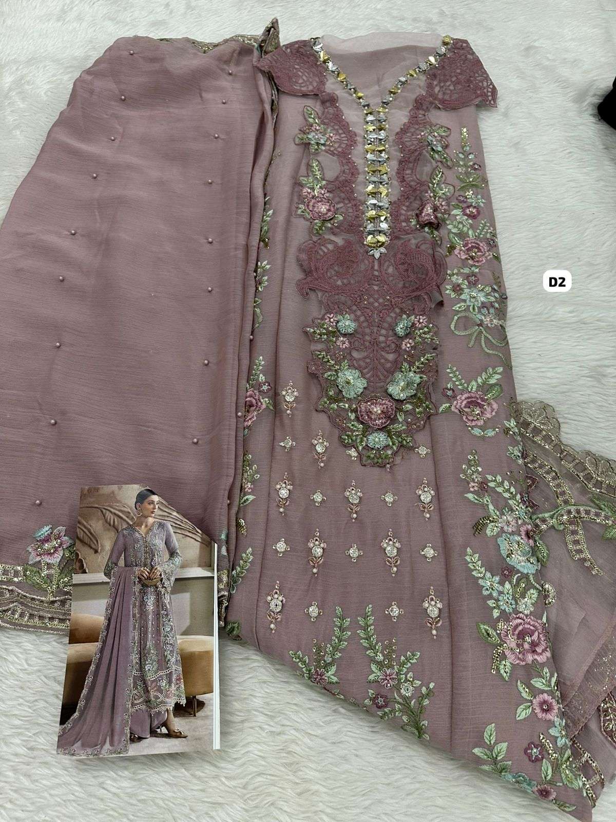 Falah Premium Party Wear Collection Code 30666 by Falah Designer-04