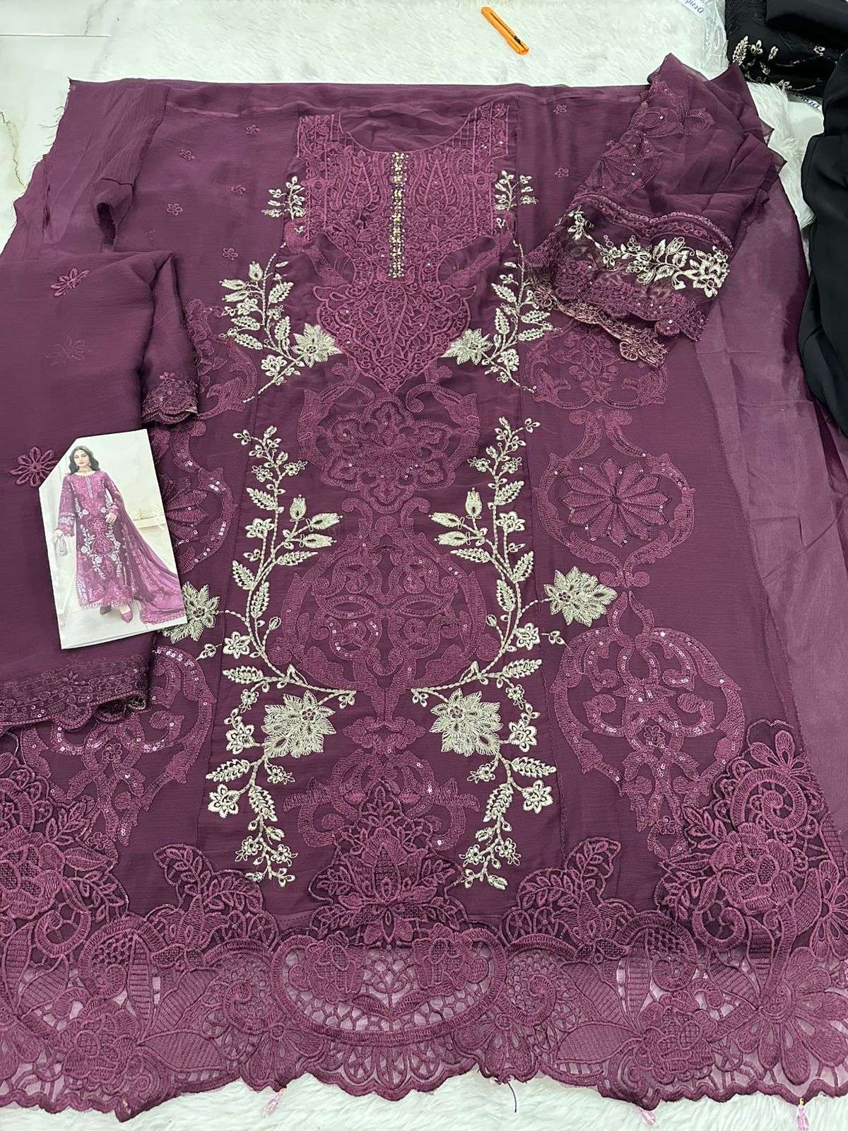 Falah Premium Party Wear Collection Unstitched code -30640 by Falah Designer-03