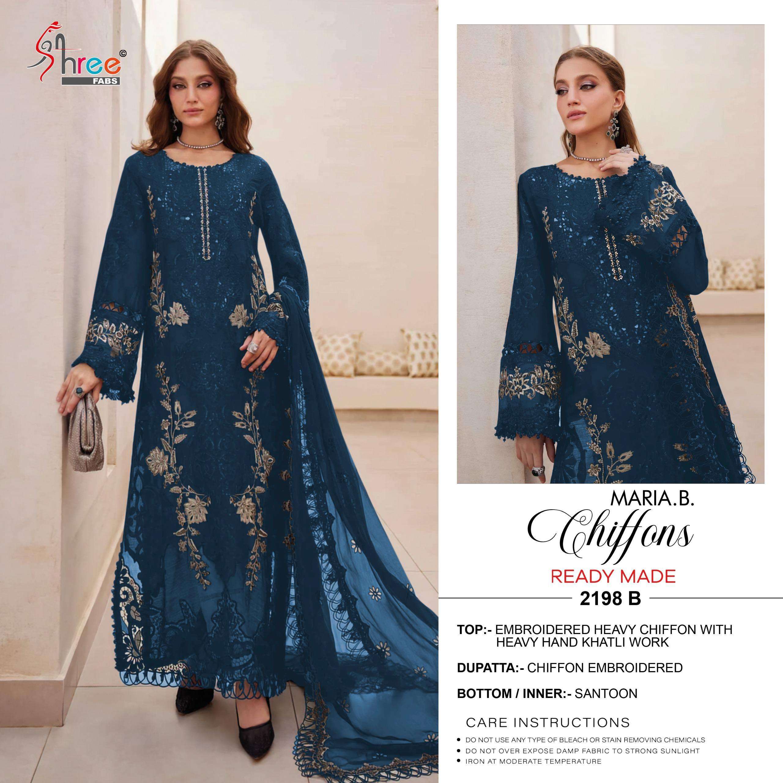 Maria b Chiffon Dn 2198 By Shree-01