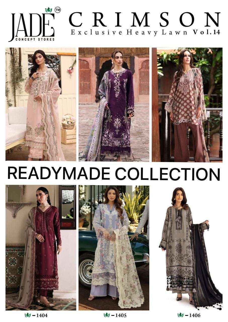 CRIMSON EXCLUSIVE HEAVY LAWN COLLECTION VOL - 14 BY JADE CONCEPT STORES - 01 - 06