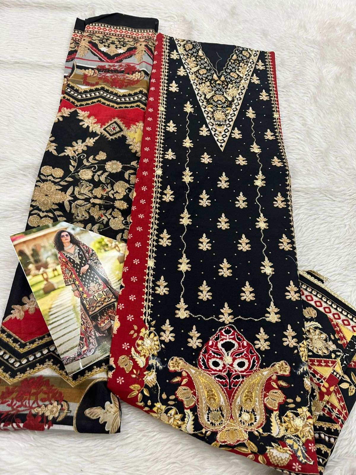 FALAH PREMIUM COTTON COLLECTION CODE 30718 BY FALAH DESIGNER SUITS - 01 - 08