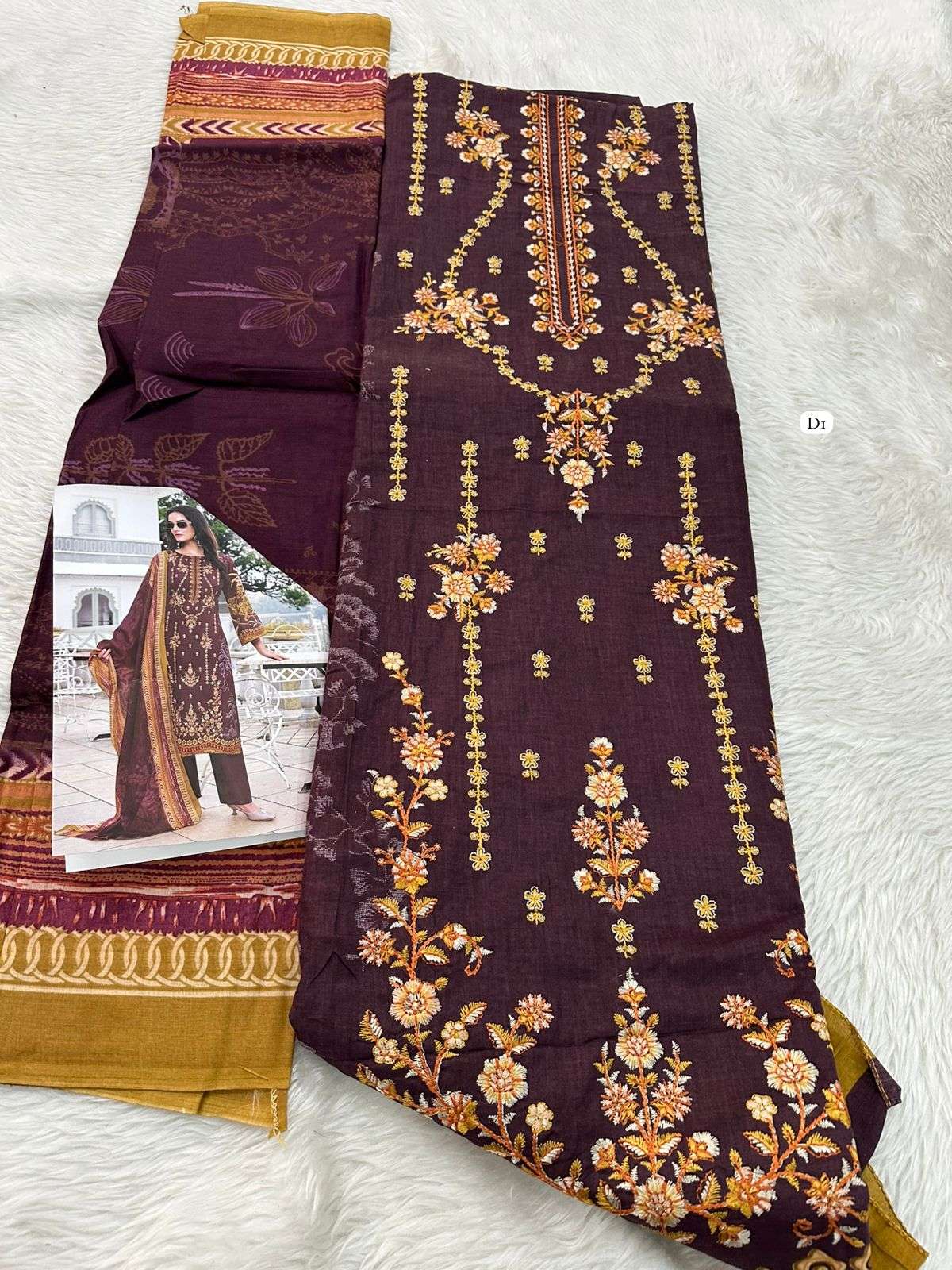 FALAH PREMIUM COTTON COLLECTION CODE 30720 BY FALAH DESIGNER SUITS - 01