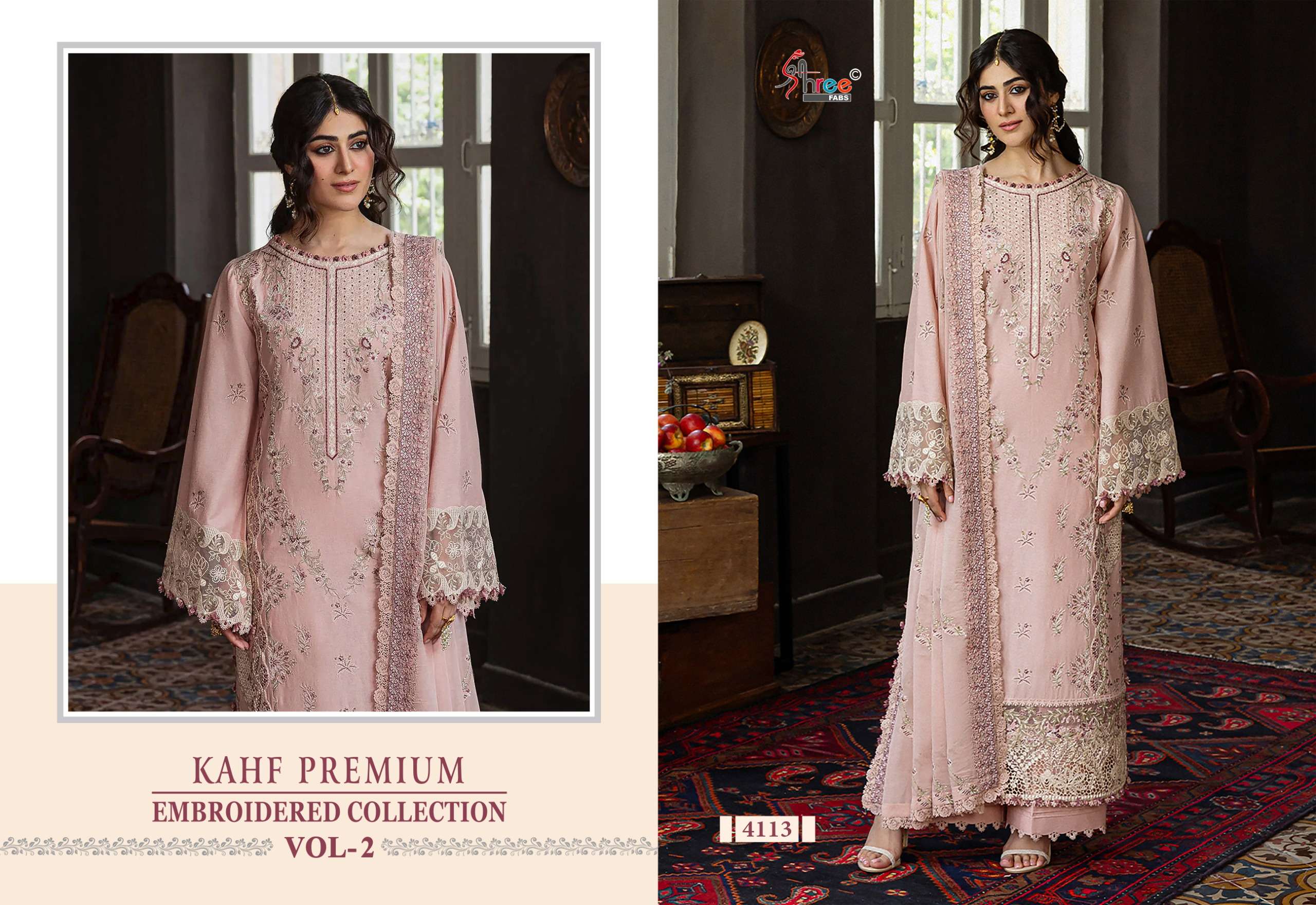 KAHF PREMIUM EMBROIDERED COLLECTION VOL - 2 BY SHREE FABS - 02