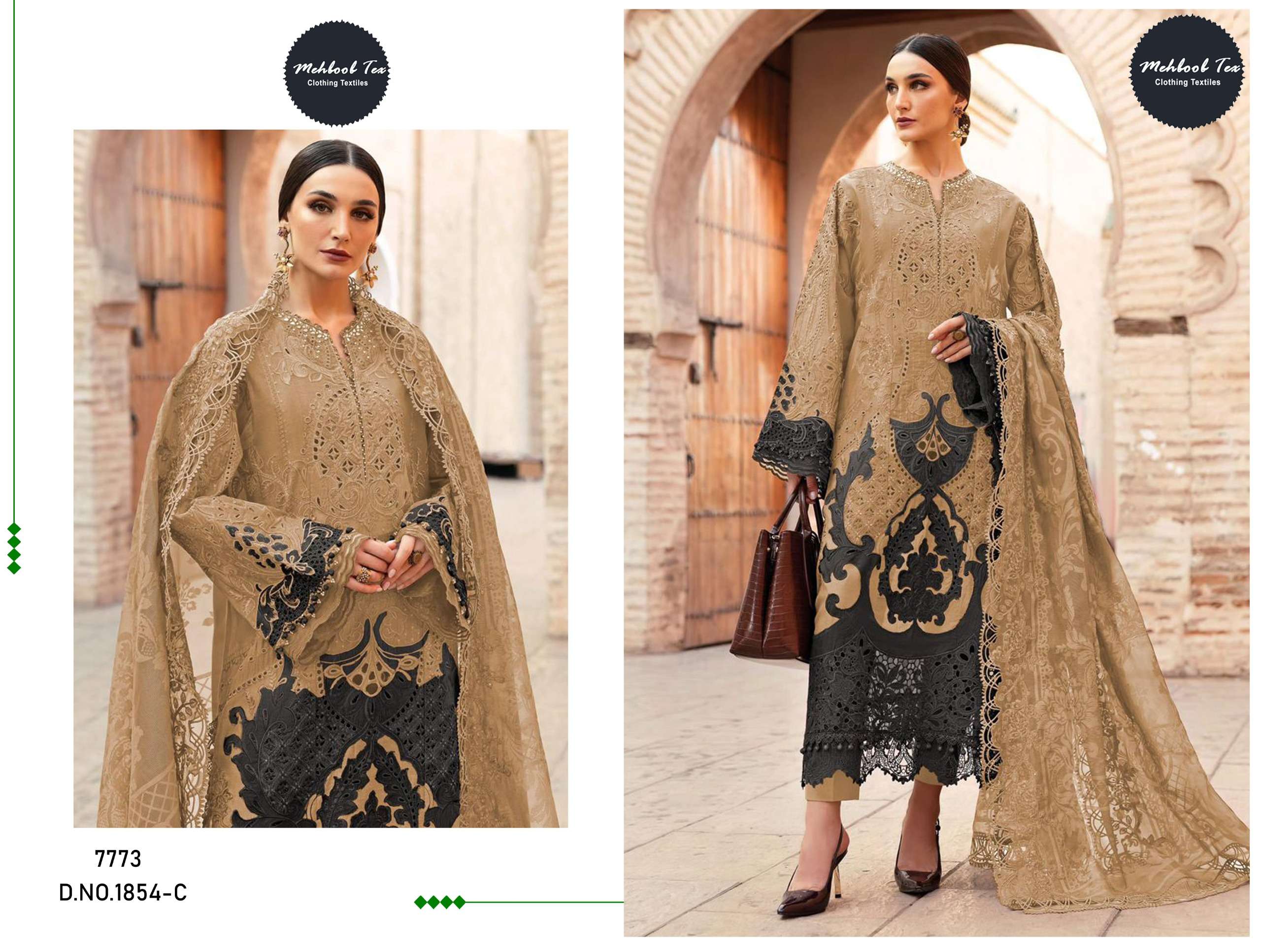 MARIYA B PREMIUM EMBROIDERED D.NO. 1854 VOL - 1 BY MEHBOOB TEX - 01