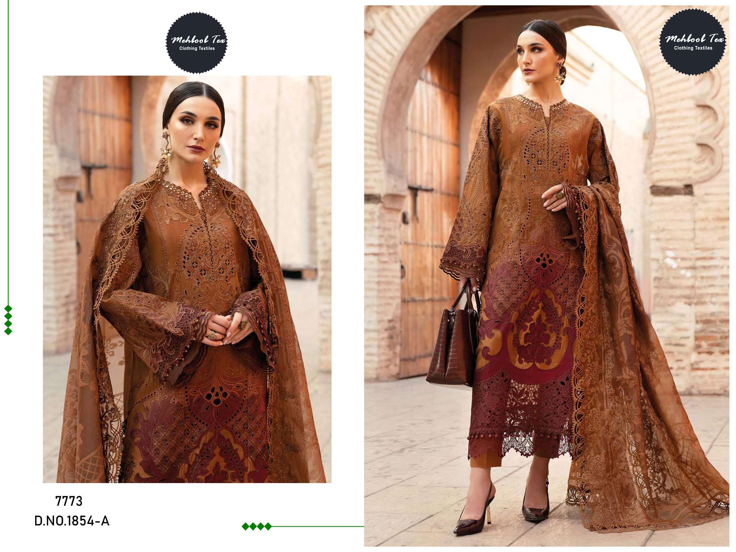 MARIYA B PREMIUM EMBROIDERED D.NO. 1854 VOL - 1 BY MEHBOOB TEX - 05