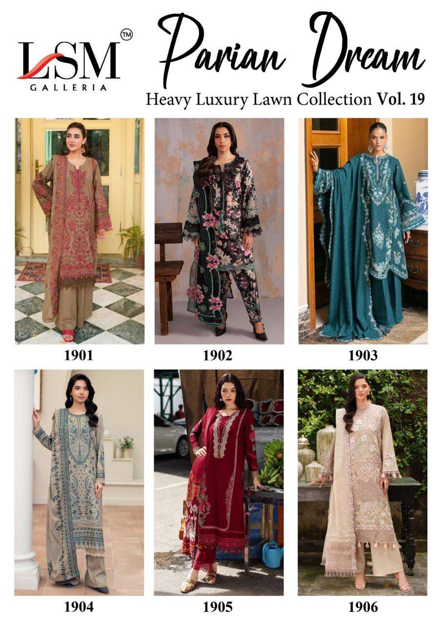 PARIAN DREAM HEAVY LUXURY LAWN COLLECTION VOL -19 BY LSM - 01 - 06 