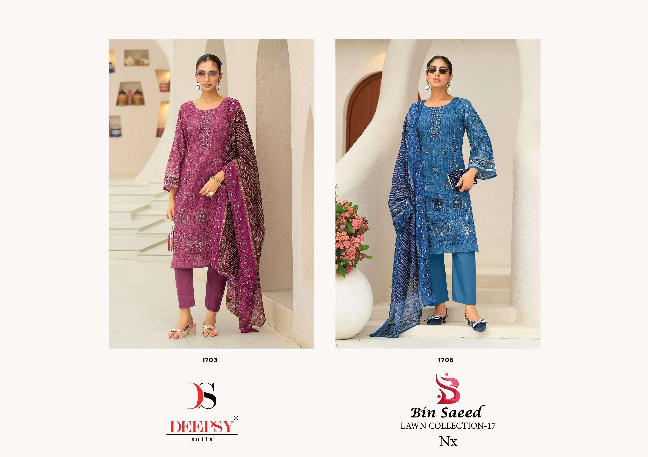 BIN SAEED LAWN COLLECTION VOL -17 NX BY DEEPSY SUITS - 01 - 02