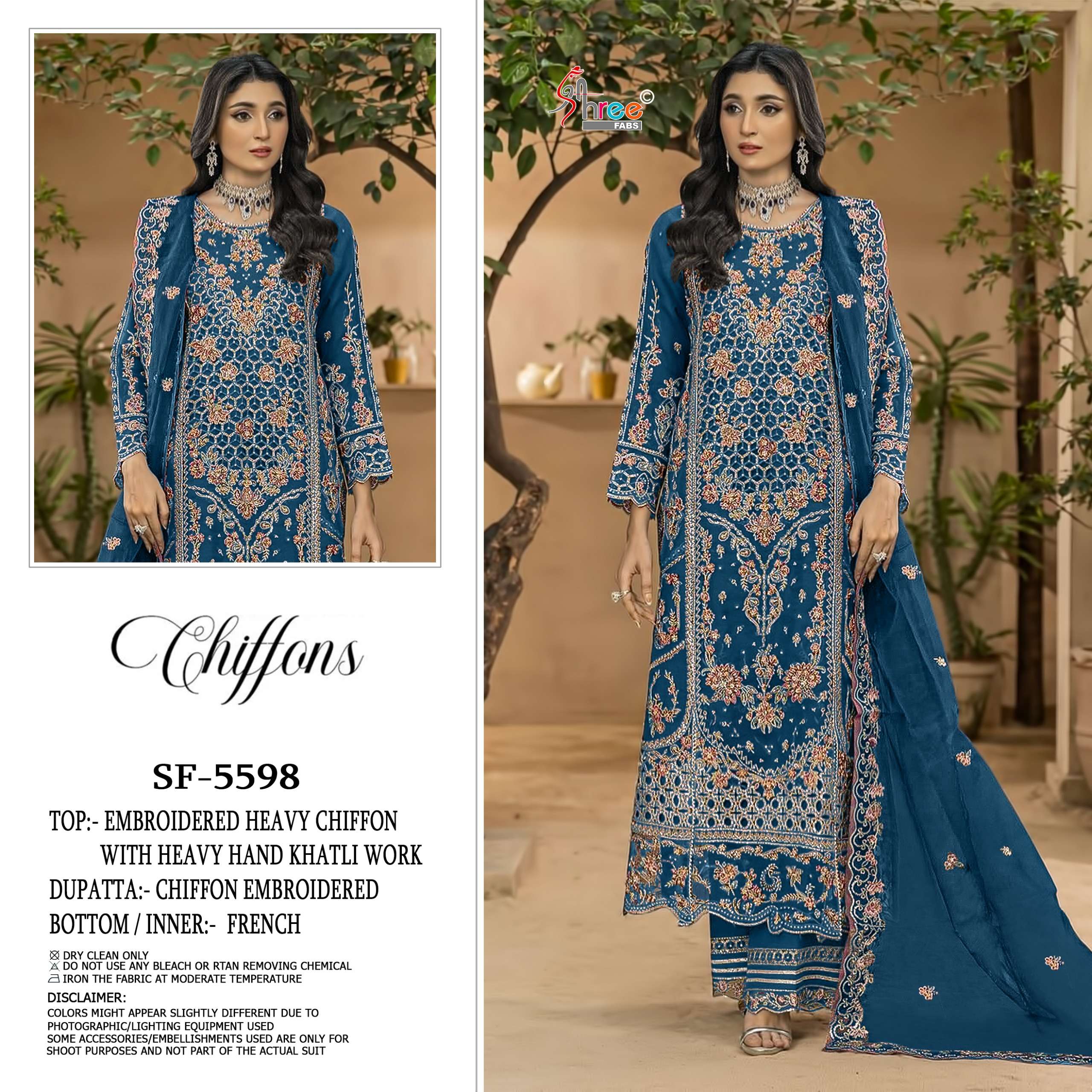 CHIFFONS D.NO. - SF - 5598 BY SHREE FABS - 01