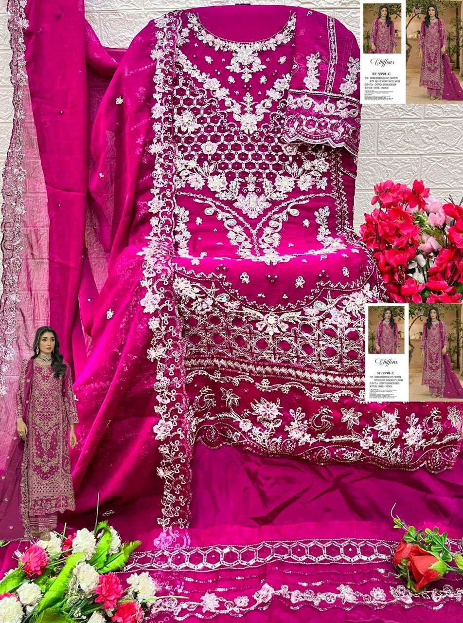 CHIFFONS D.NO. - SF - 5598 BY SHREE FABS - 07