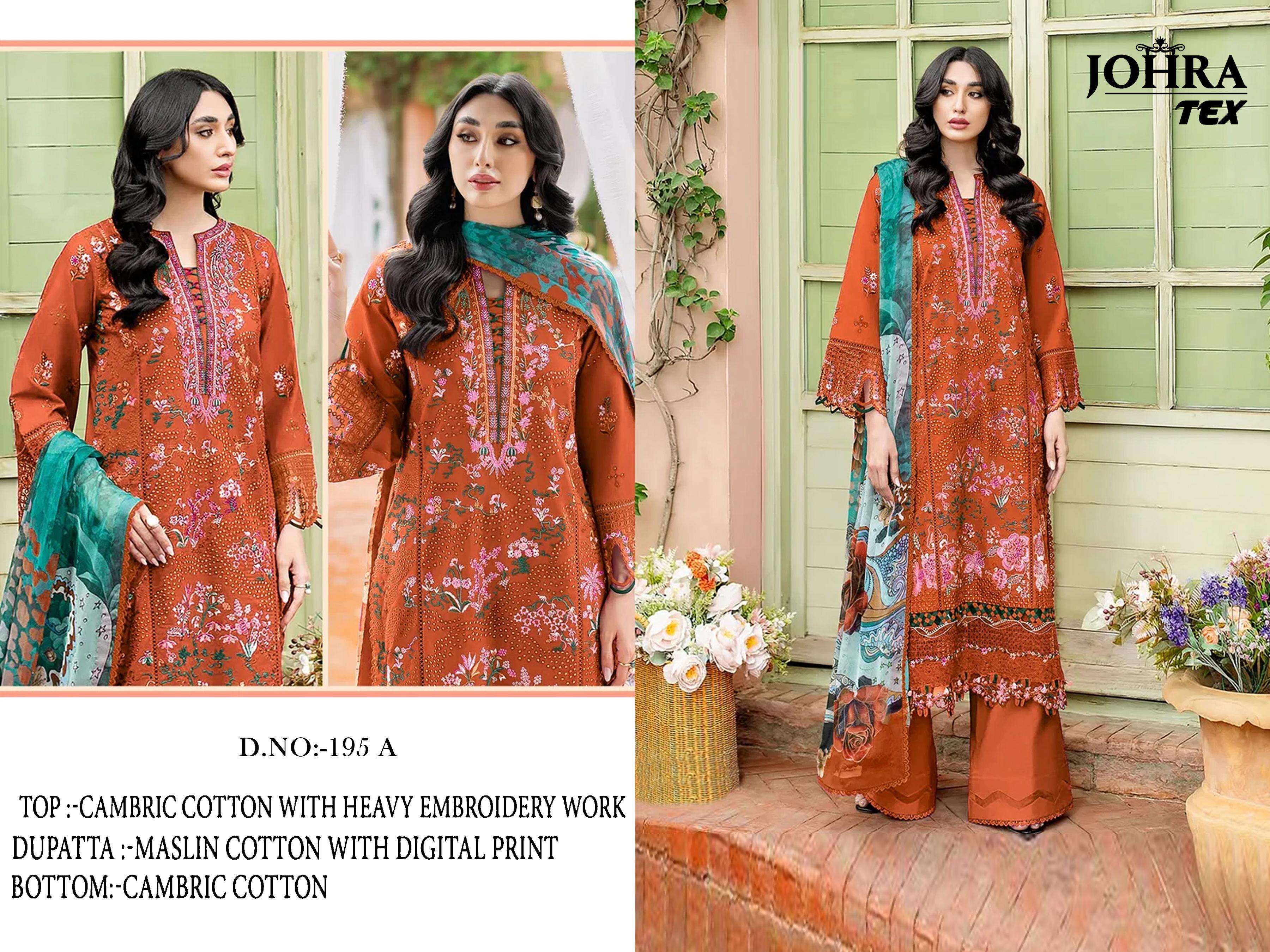 COTTON COLLECTION D NO. JT - 195 BY JOHRA TEX - 01