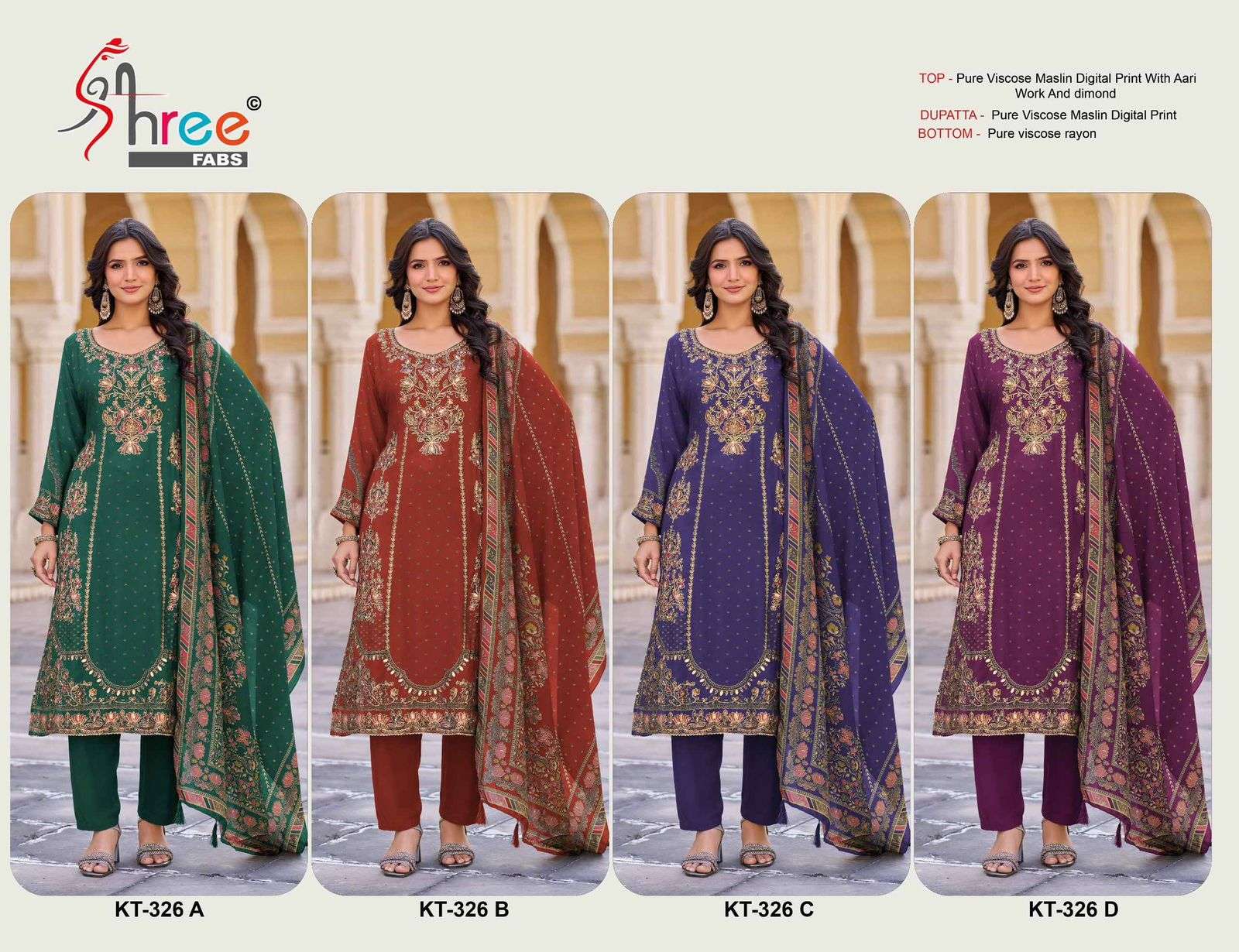 DESIGN NO. KT - 326 BY SHREE FABS - 01 - 04