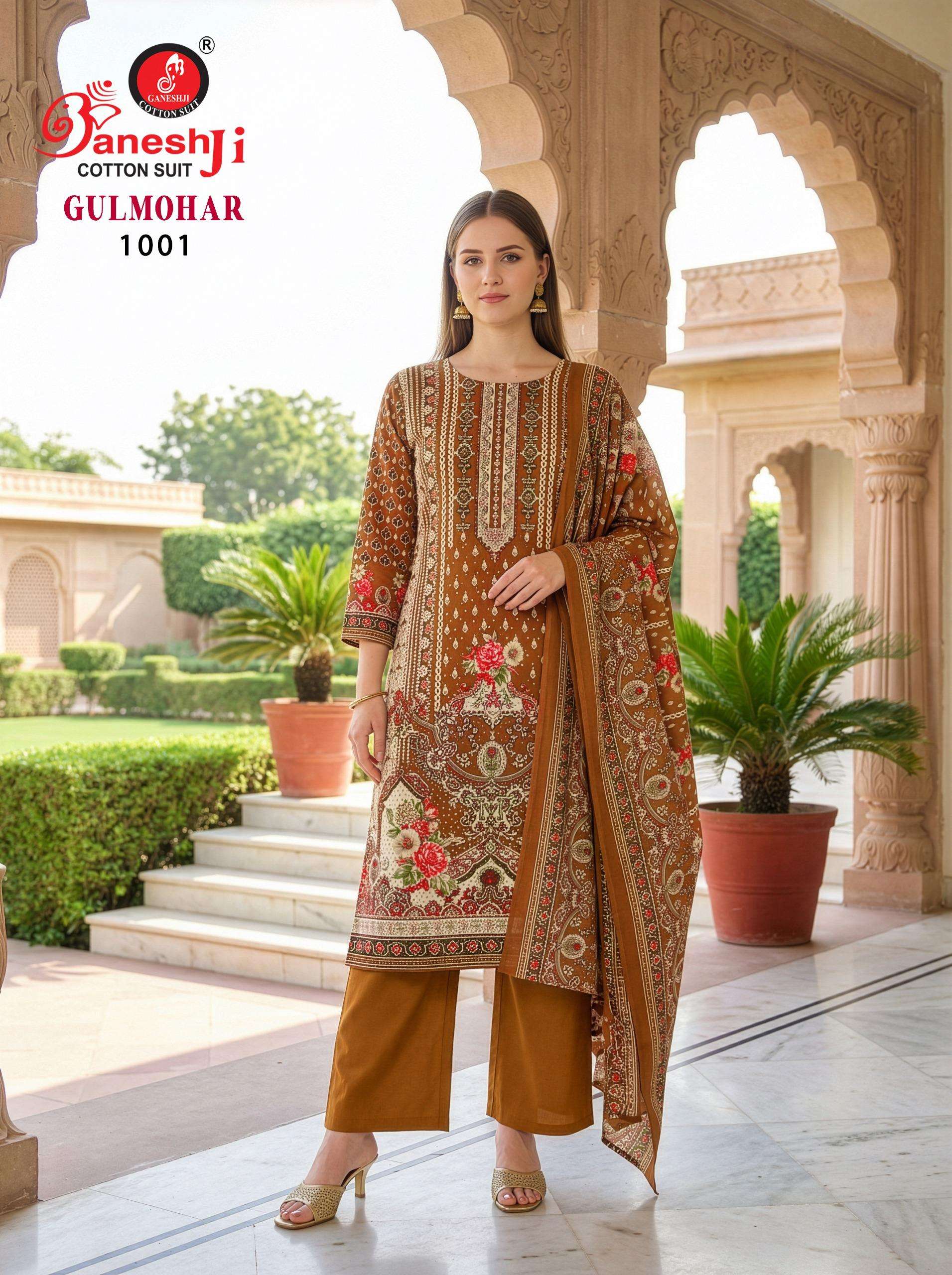 GULMOHAR VOL - 01 GANESHJI COTTON SUIT - 01