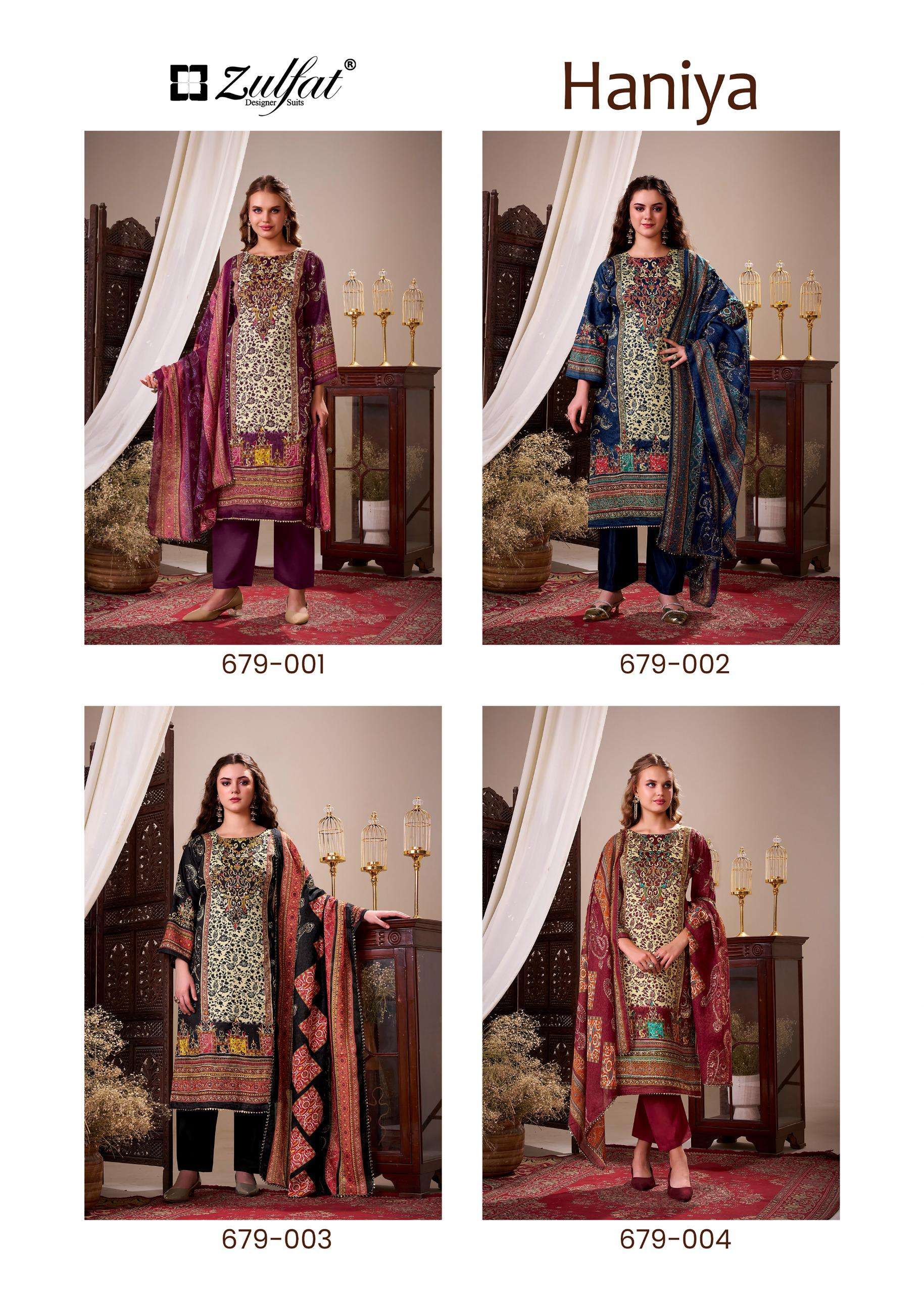 HANIYA BY ZULFAT DESIGNER SUITS - 01 - 04